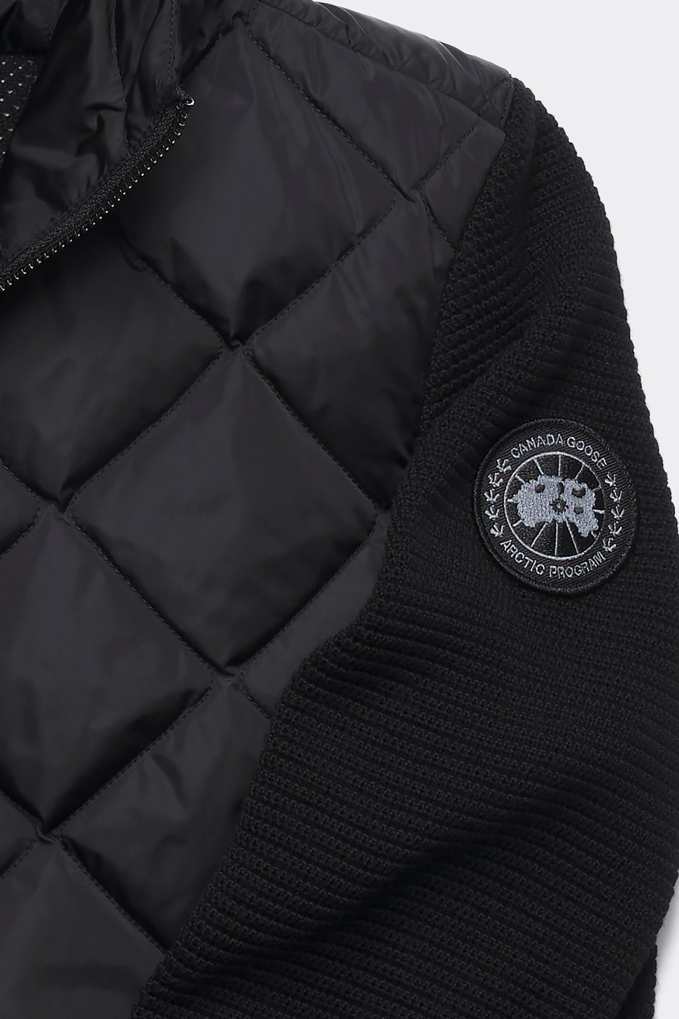 HyBridge® Quilted Knit Hoodie Black Label (Women) - Black - Image 7