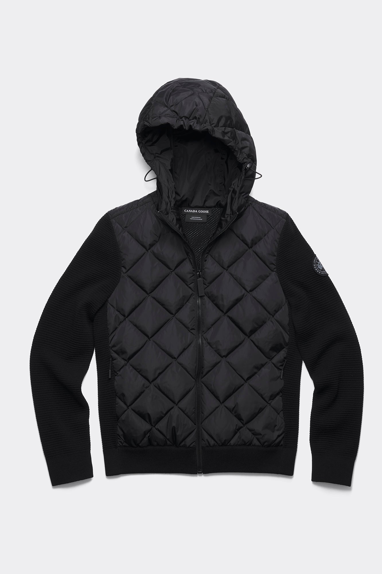 HyBridge® Quilted Knit Hoodie Black Label (Women) - Black - Image 8
