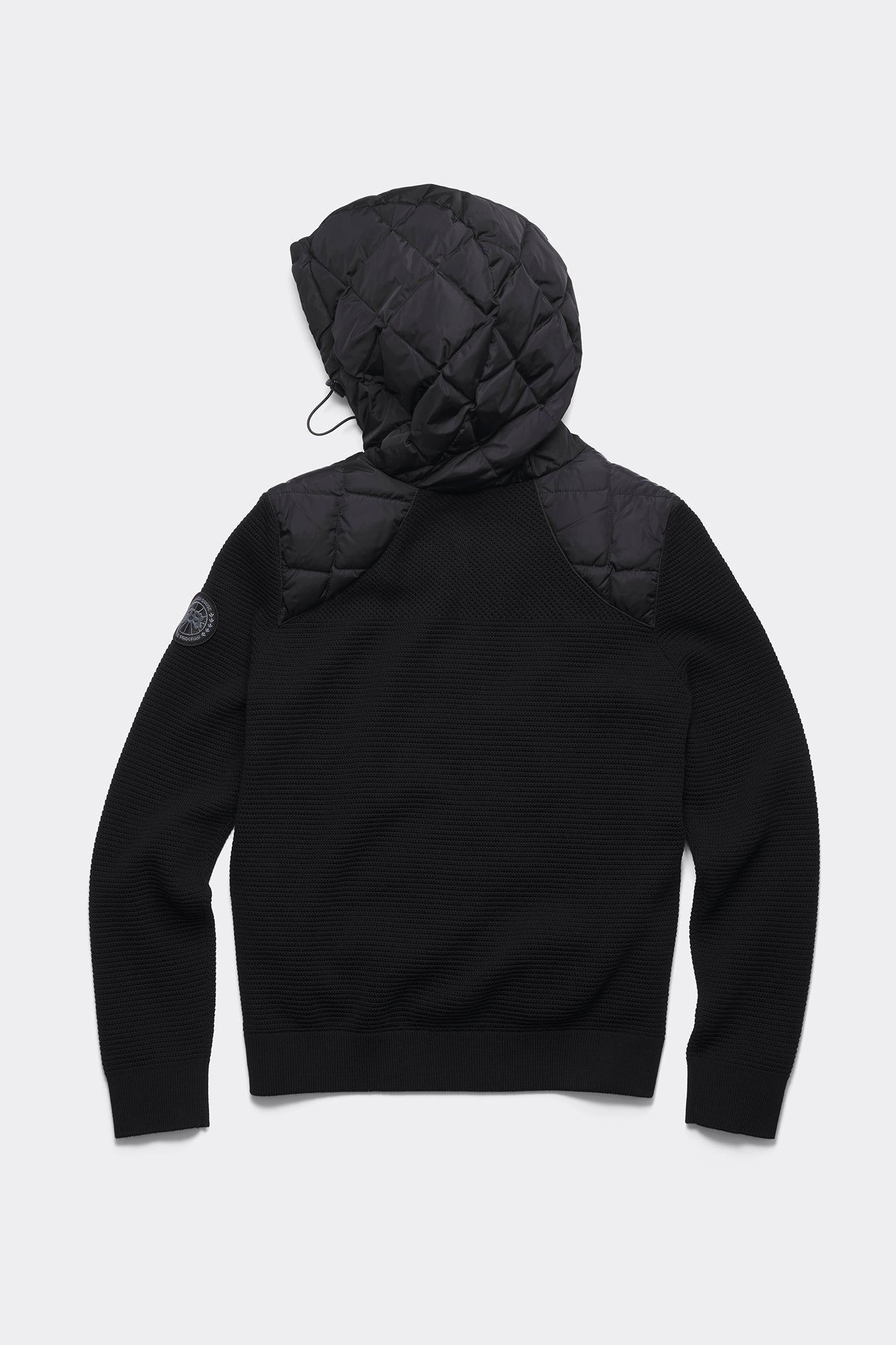 HyBridge® Quilted Knit Hoodie Black Label (Women) - Black - Image 9