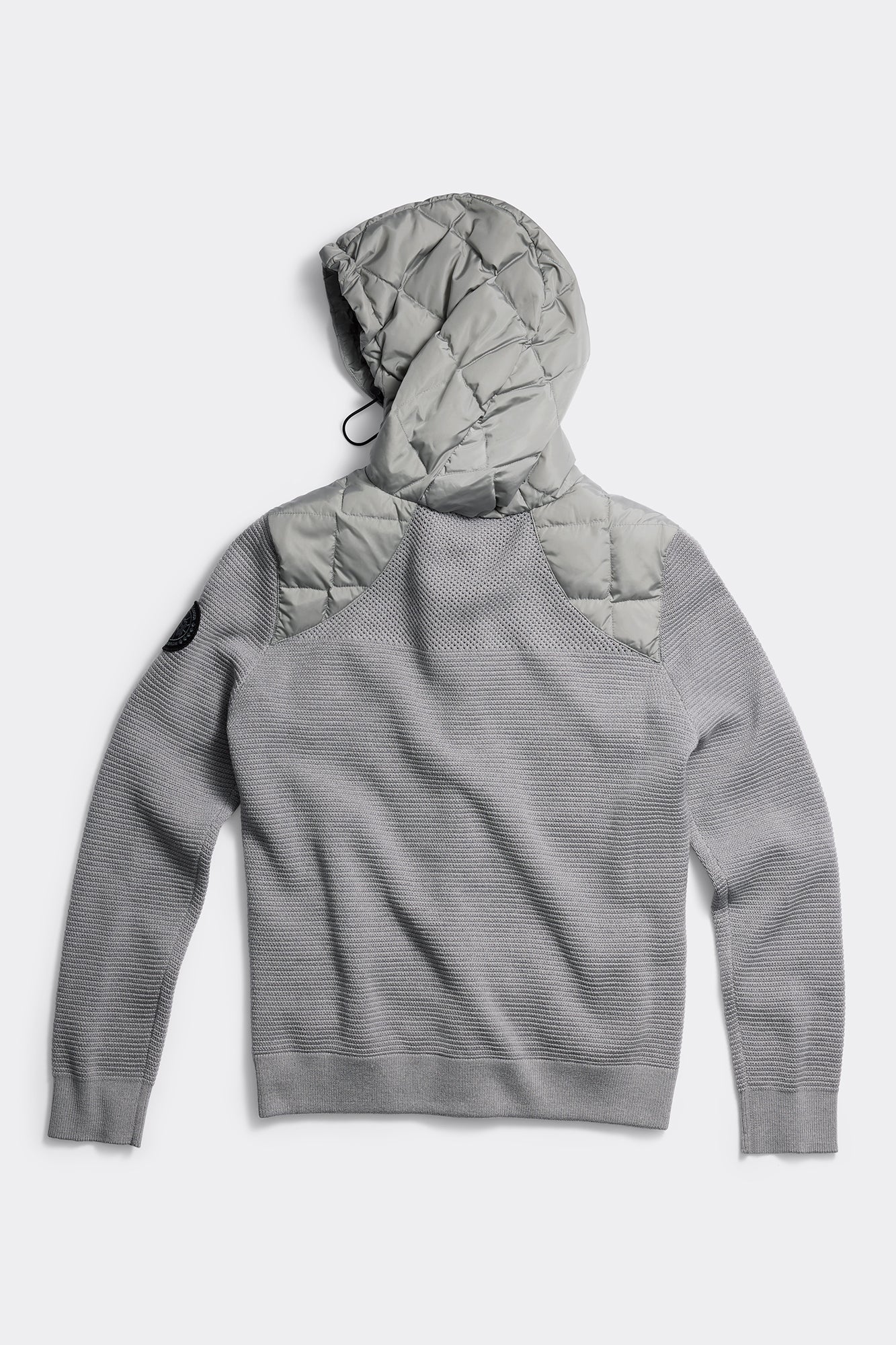 HyBridge® Quilted Knit Hoodie Black Label (Women) - Silver Ore - Image 9