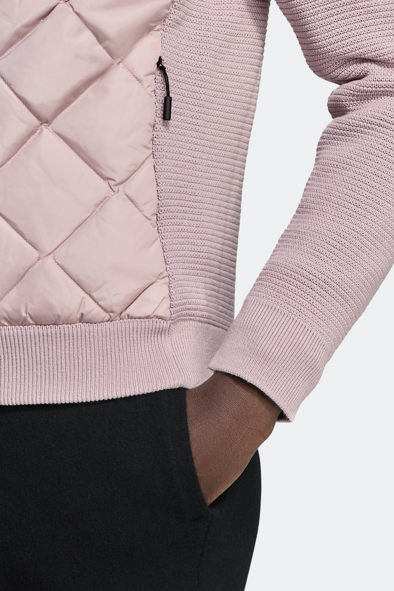 HyBridge® Quilted Knit Hoodie Black Label (Women) - Lucent Rose - Image 6