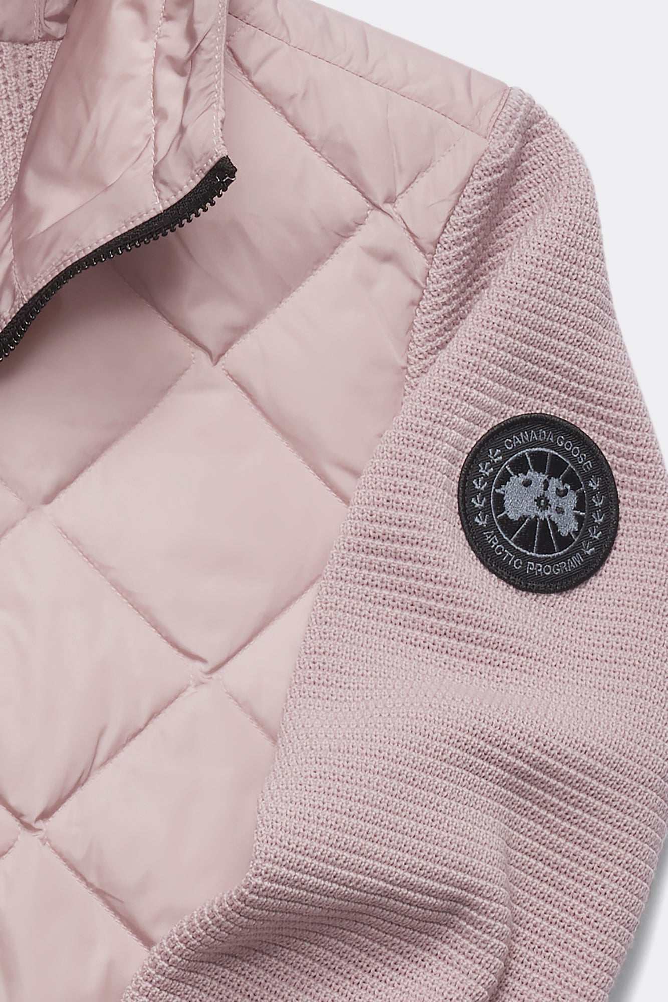 HyBridge® Quilted Knit Hoodie Black Label (Women) - Lucent Rose - Image 7