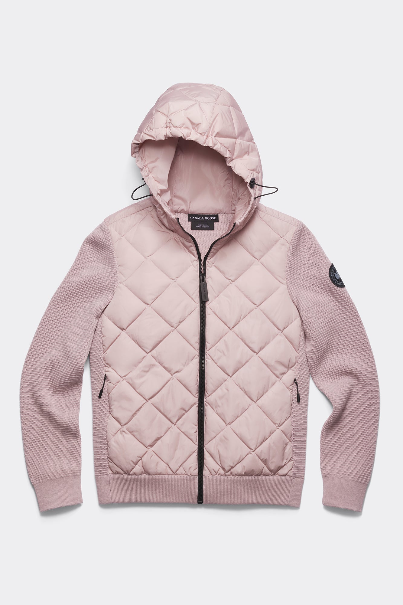 HyBridge® Quilted Knit Hoodie Black Label (Women) - Lucent Rose - Image 8