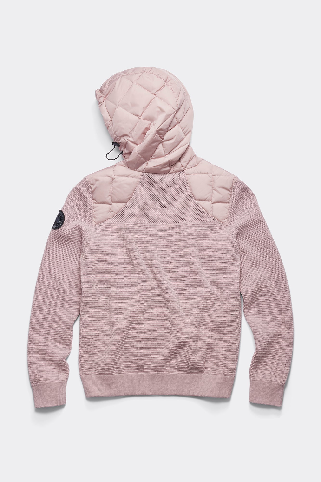 HyBridge® Quilted Knit Hoodie Black Label (Women) - Lucent Rose - Image 9
