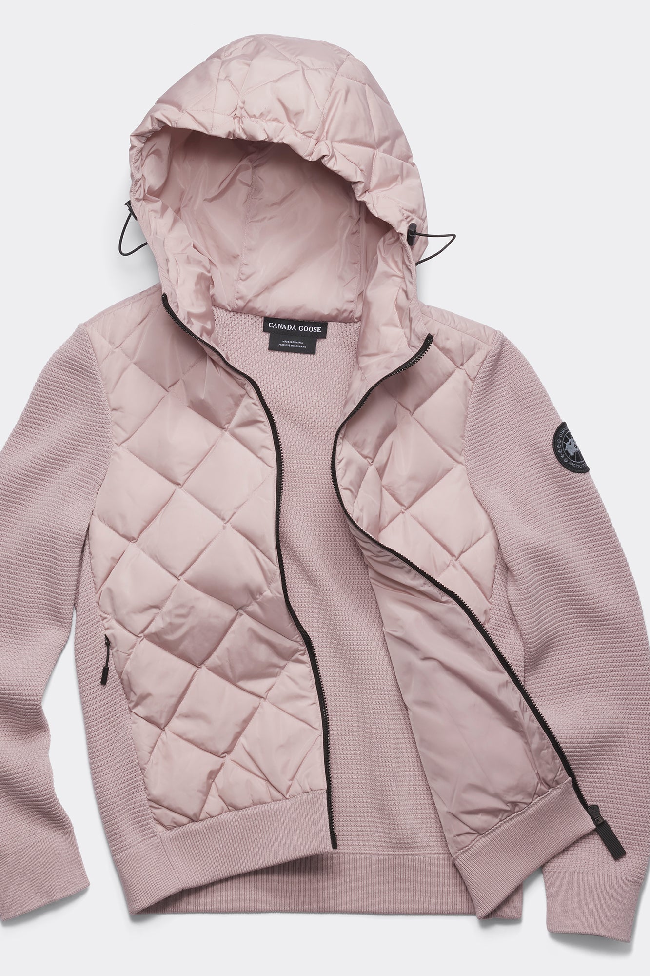 HyBridge® Quilted Knit Hoodie Black Label (Women) - Lucent Rose - Image 10