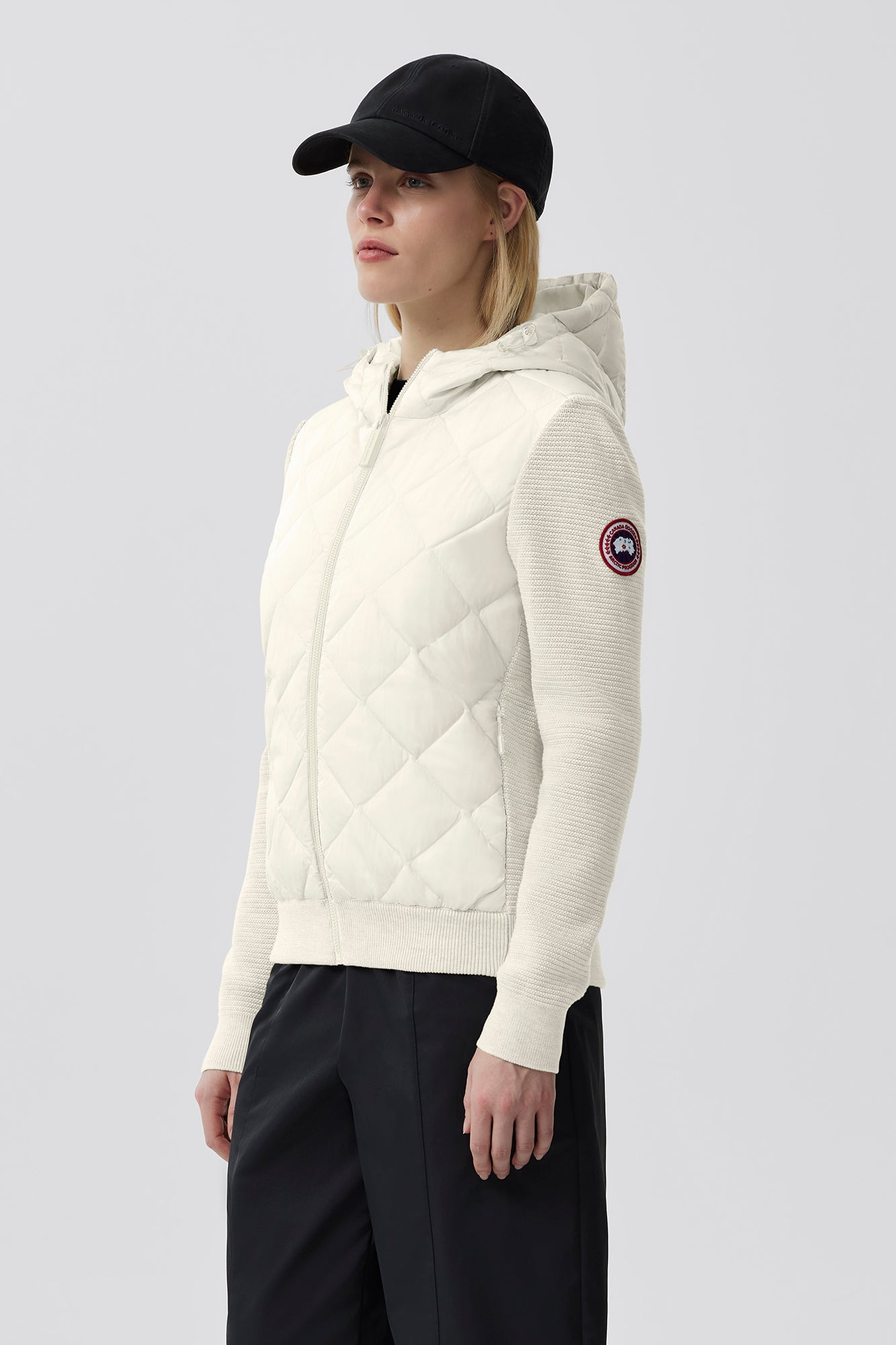 HyBridge® Quilted Knit Hoodie (Women) - Cottongrass