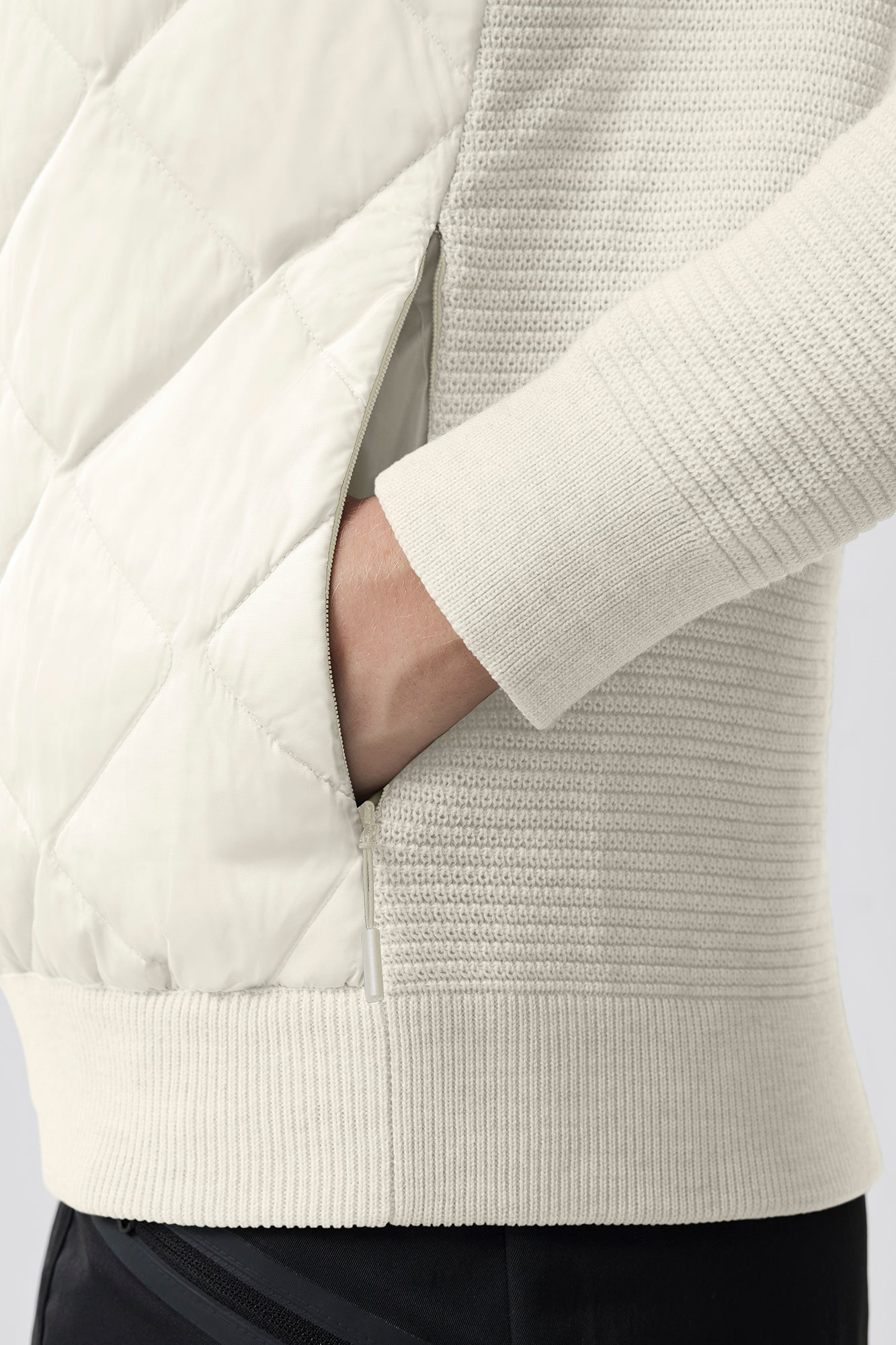 HyBridge® Quilted Knit Hoodie (Women) - Cottongrass