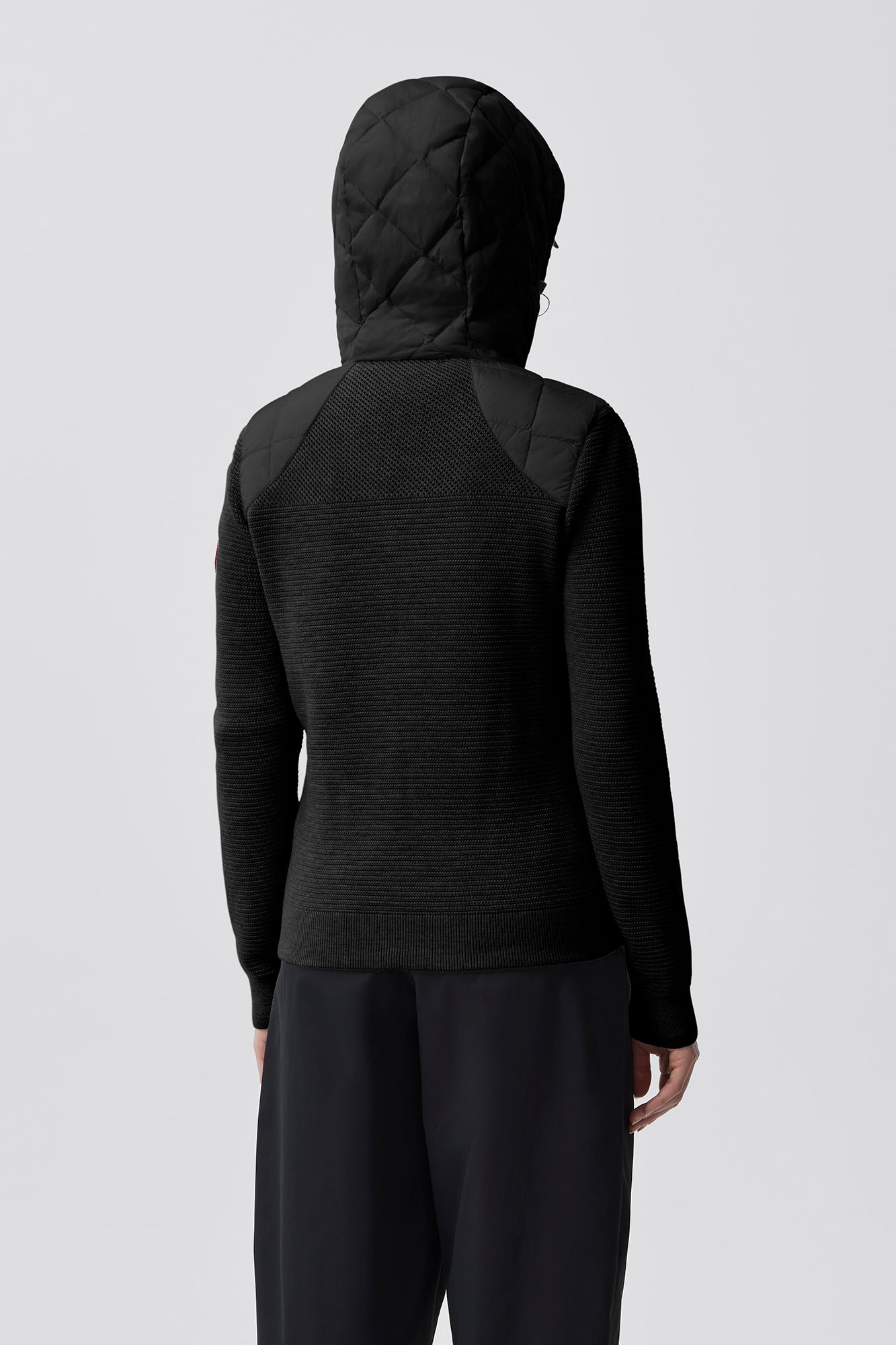 HyBridge® Quilted Knit Hoodie (Women) - Black