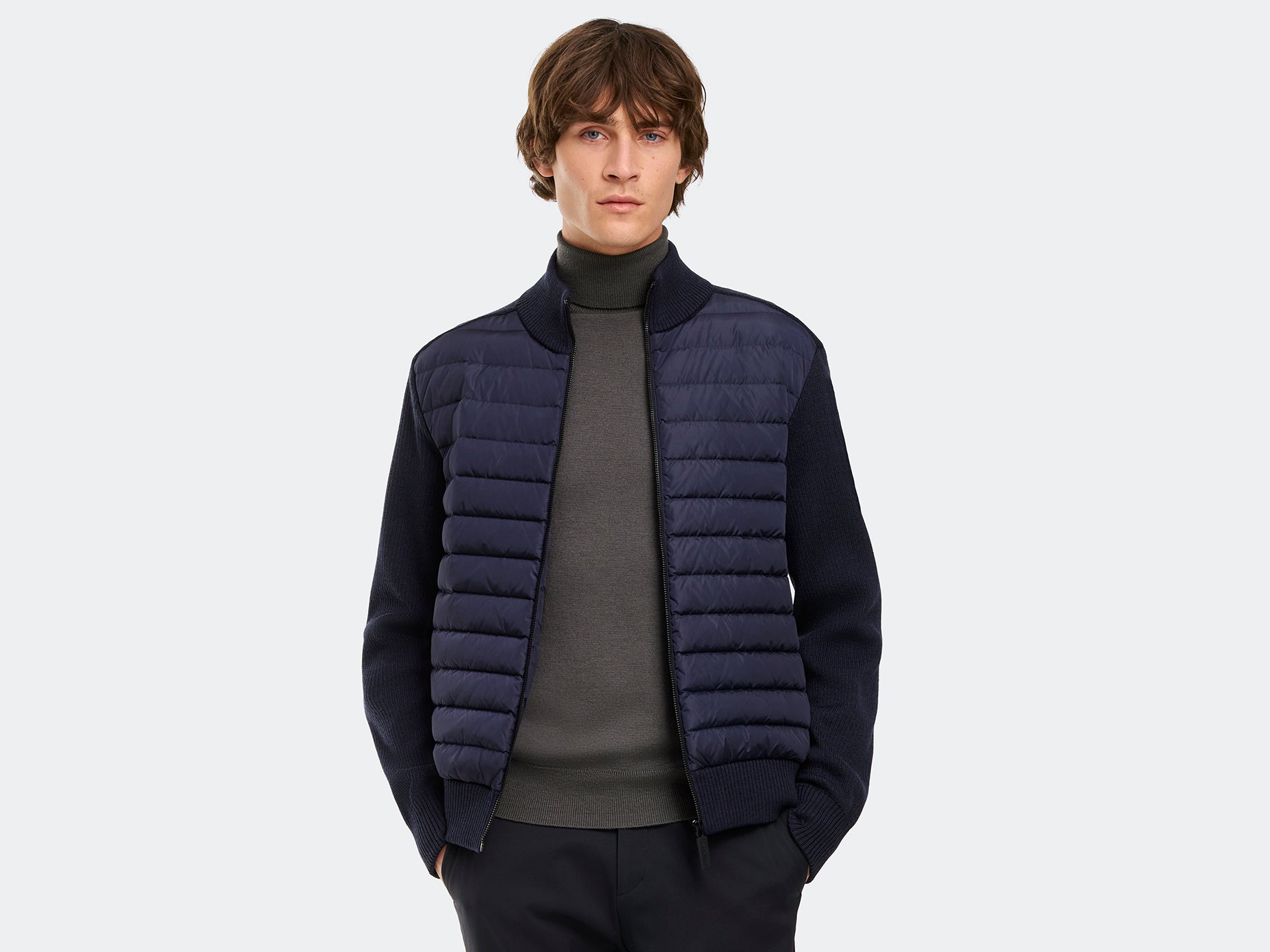 HyBridge® Knit Jacket (Men) - Navy