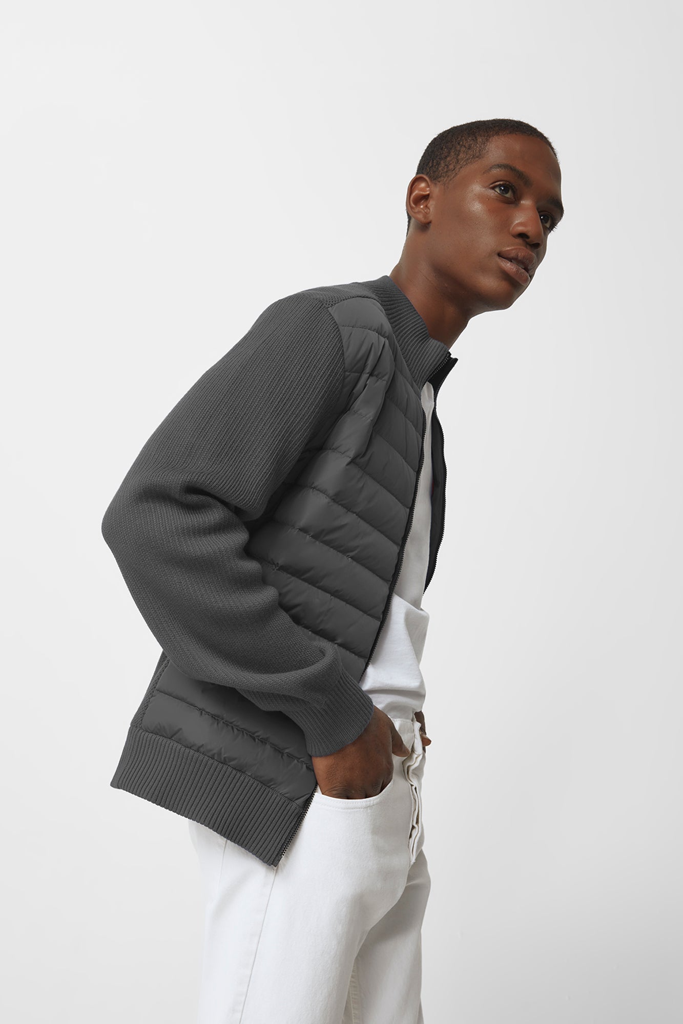 HyBridge® Knit Jacket (Men) - Iron Grey