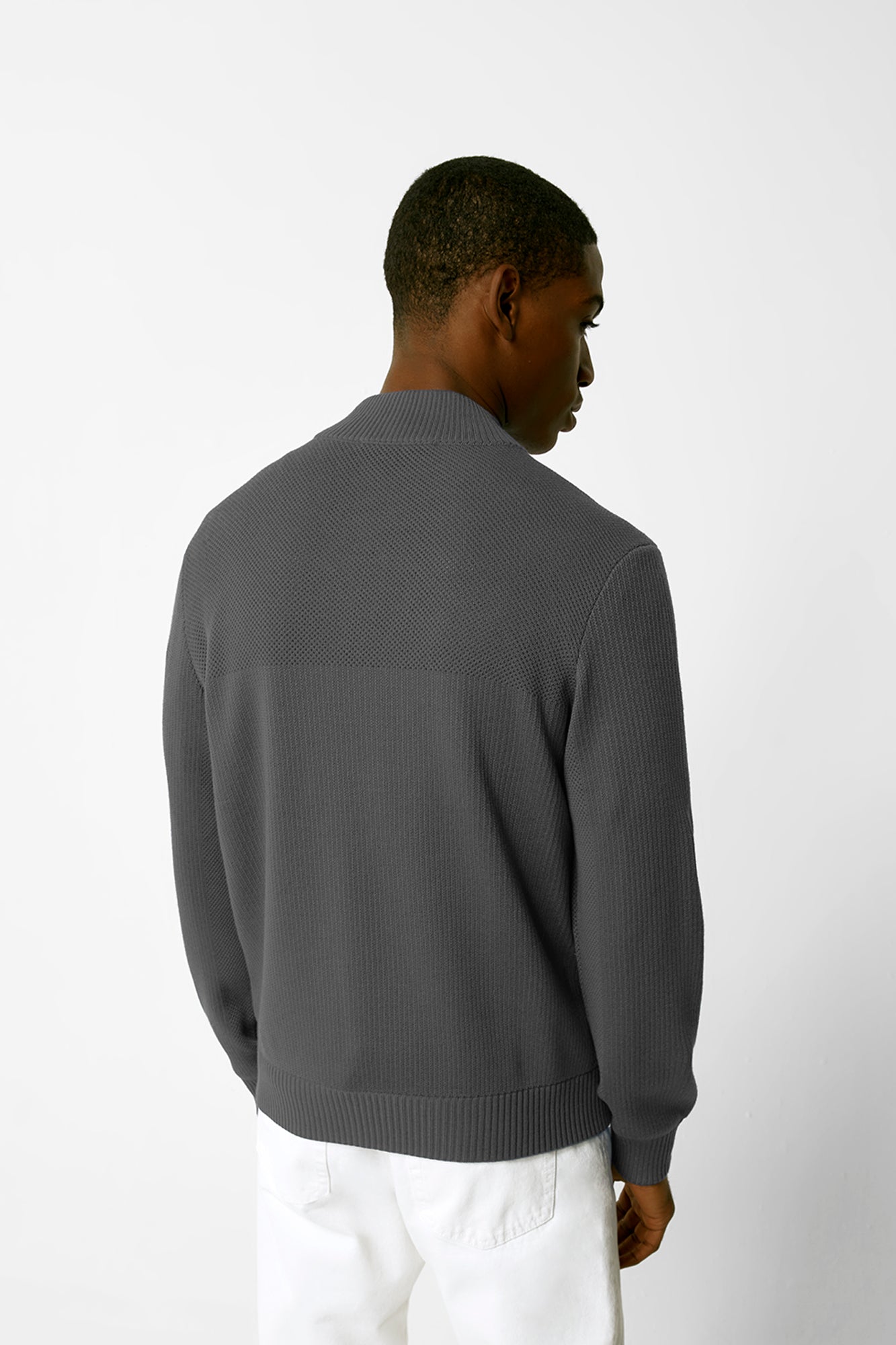 HyBridge® Knit Jacket (Men) - Iron Grey
