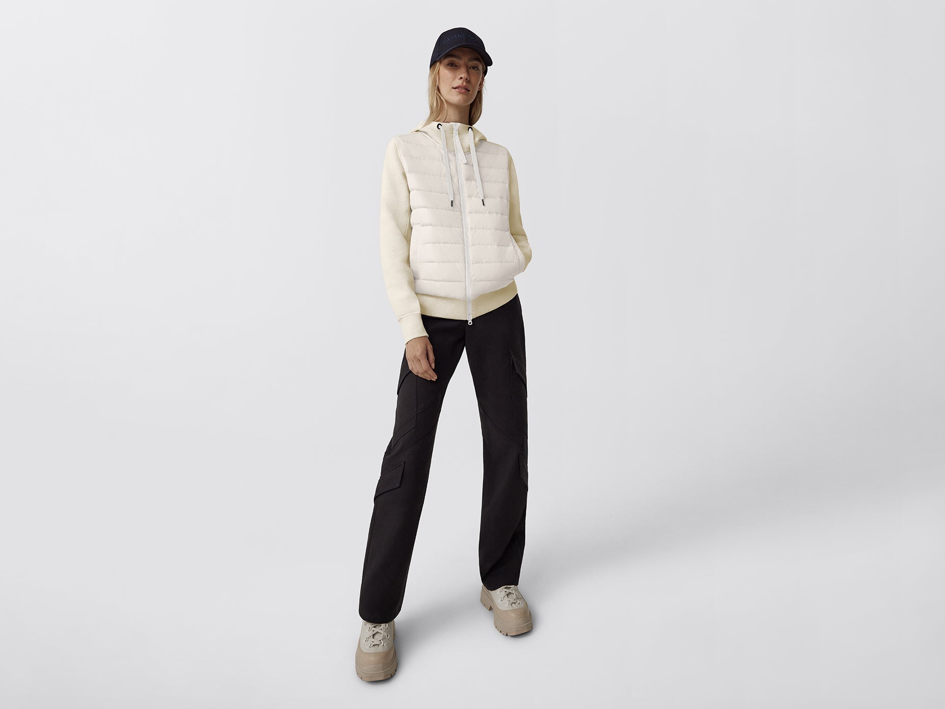 HyBridge® Muskoka Full-Zip Hoodie (Women) - North Star White