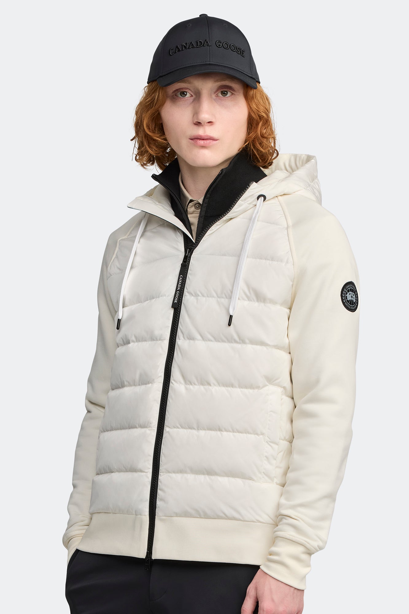 HyBridge® Huron Full Zip Hoodie Black Label (Men) - North Star White