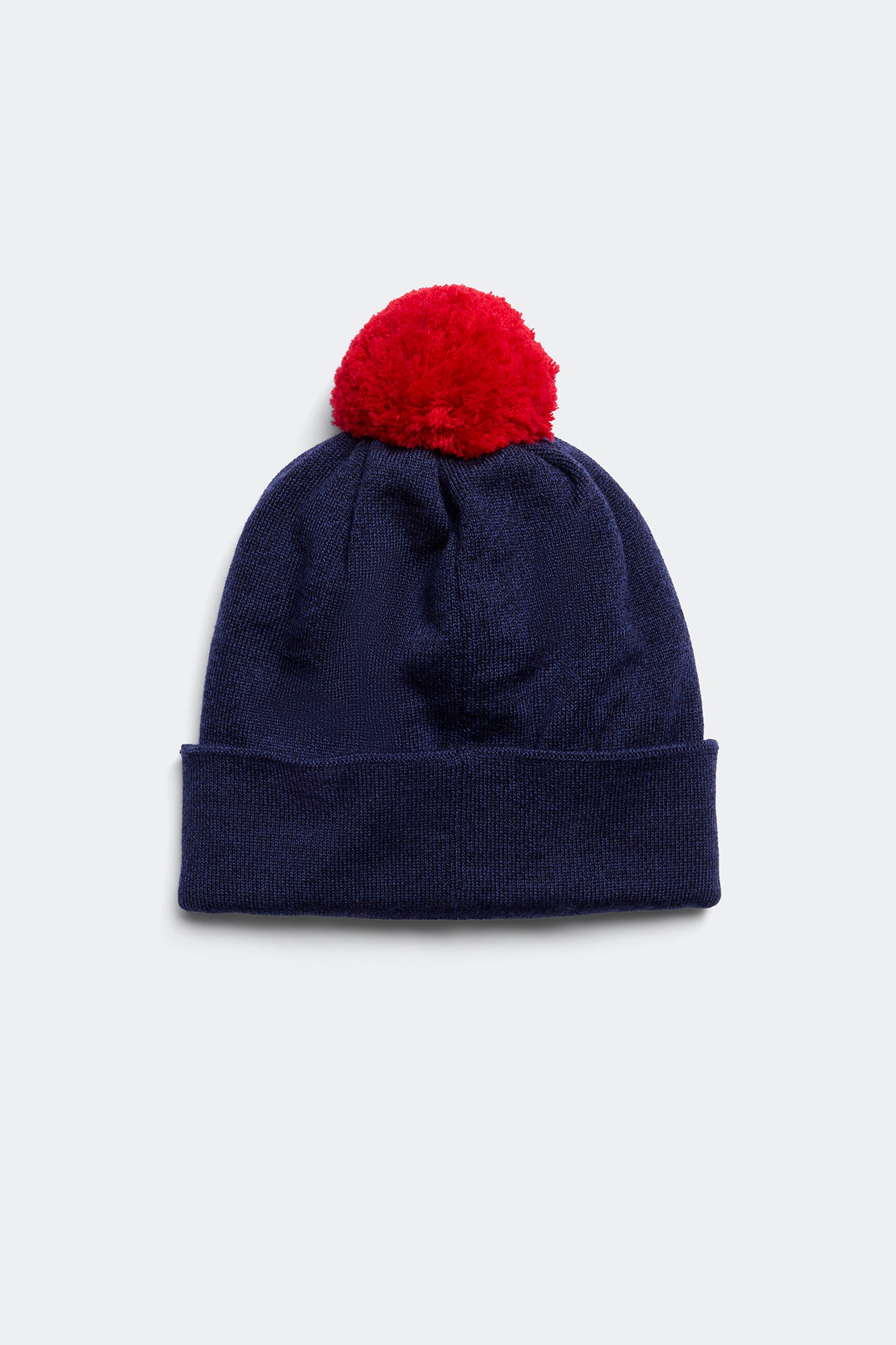 Kids Merino Pom Toque (Kids) - Navy Heather - Image 2