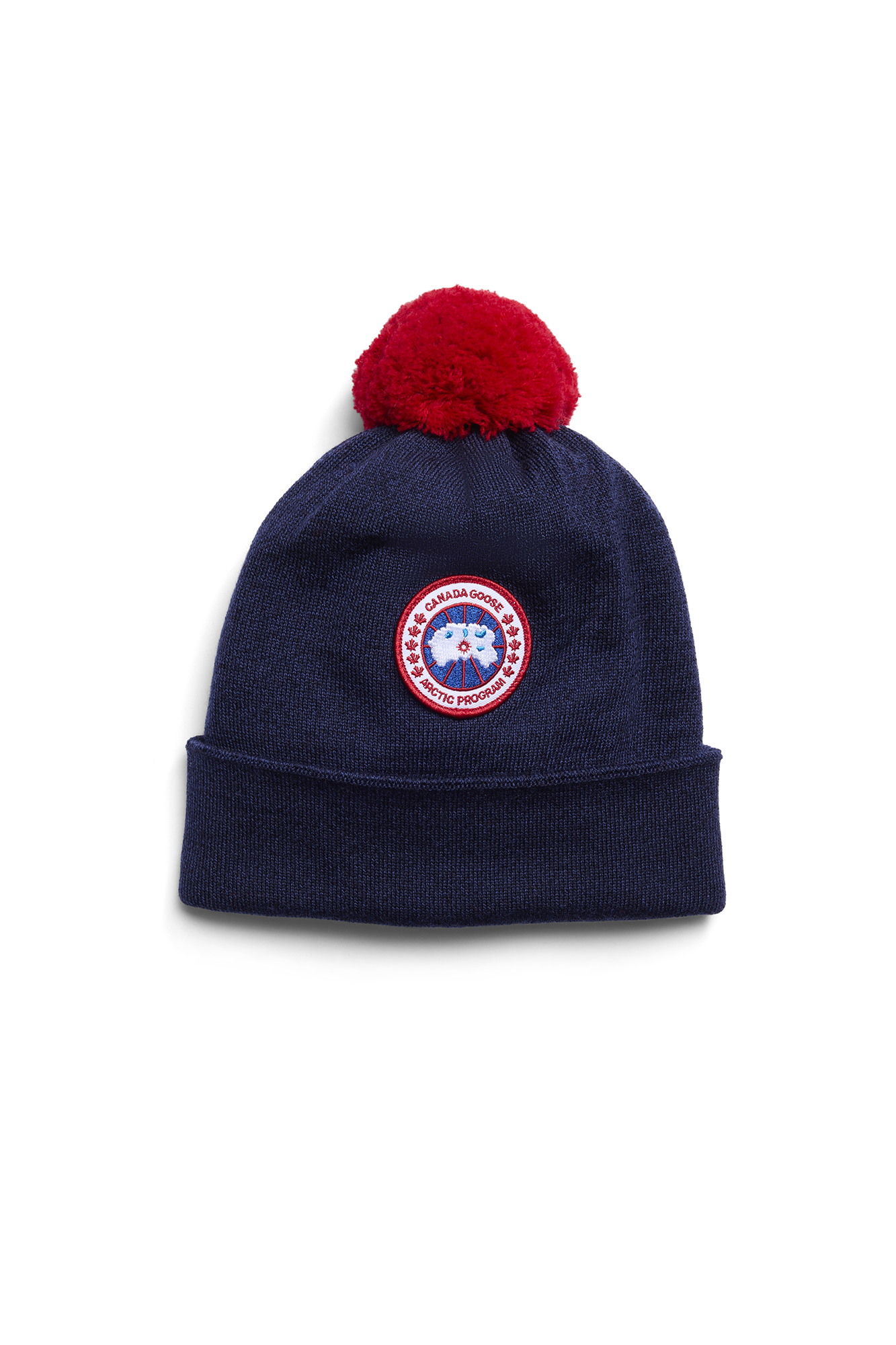 Kids Merino Pom Toque (Kids) - Navy Heather - Image 3