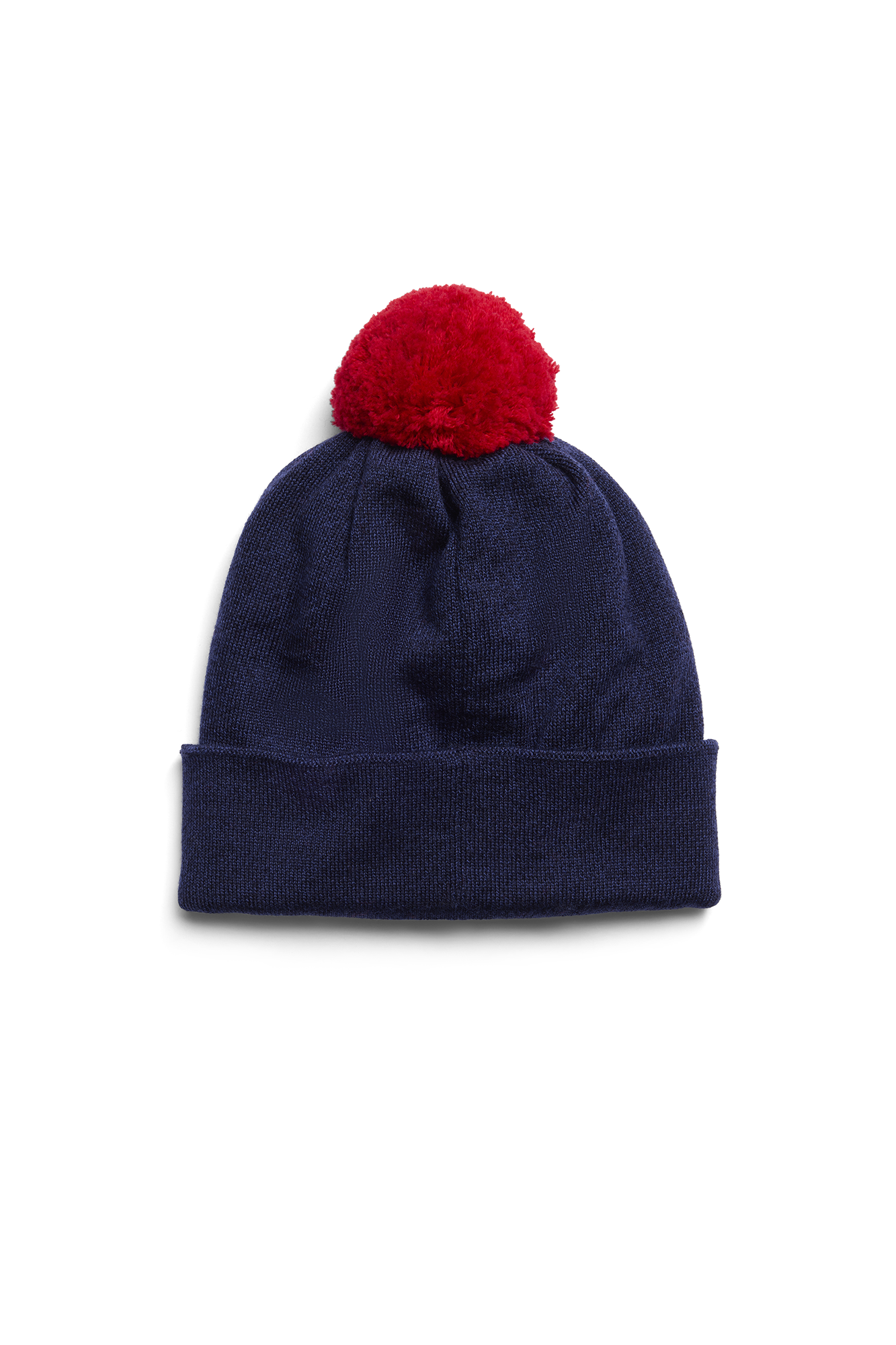 Kids Merino Pom Toque (Kids) - Navy Heather - Image 4
