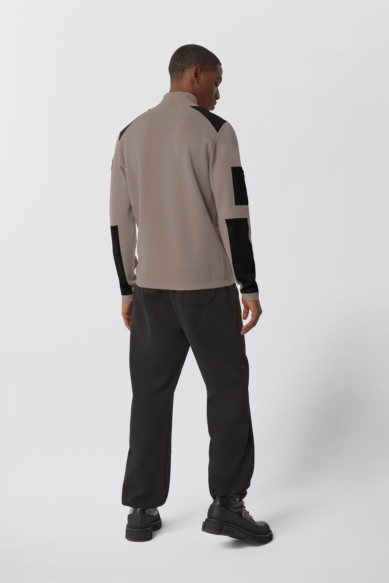 Stormont ¼ Zip Sweater Black Label (Men) - Limestone