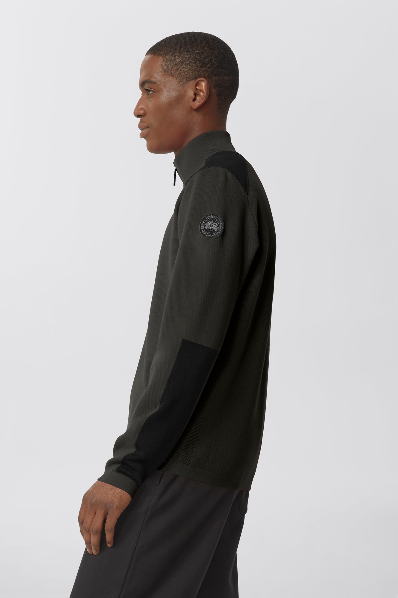 Stormont ¼ Zip Sweater Black Label (Men) - Volcano