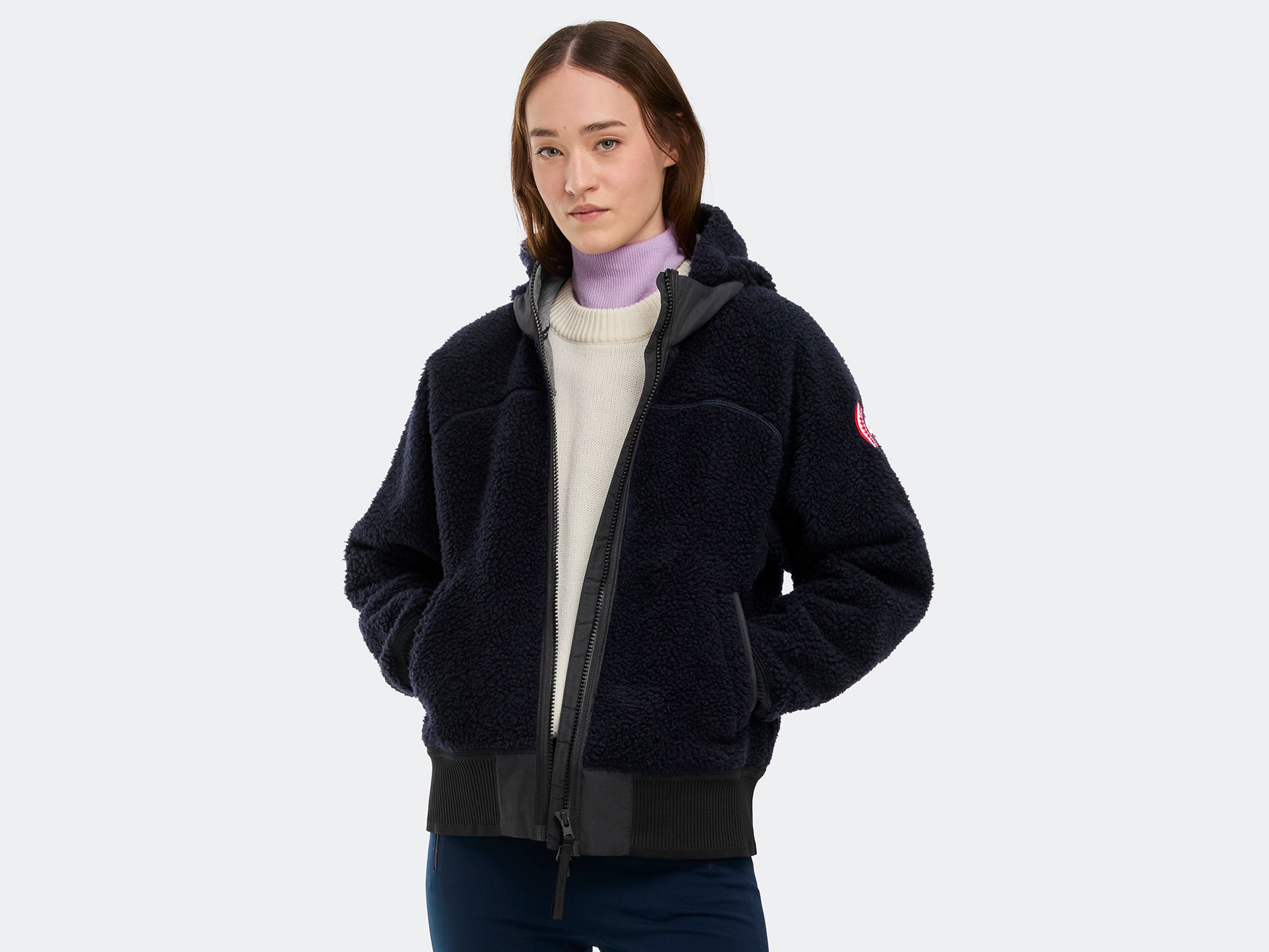 Simcoe Oversized Hoodie Kind High Pile Fleece (Women) - Atlantic Navy