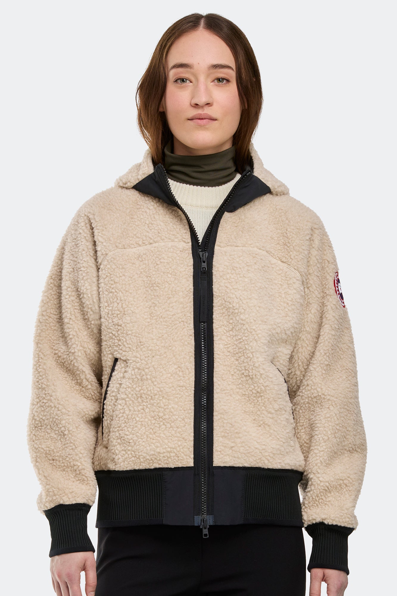 Simcoe Oversized Hoodie Kind High Pile Fleece (Women) - Light Tan