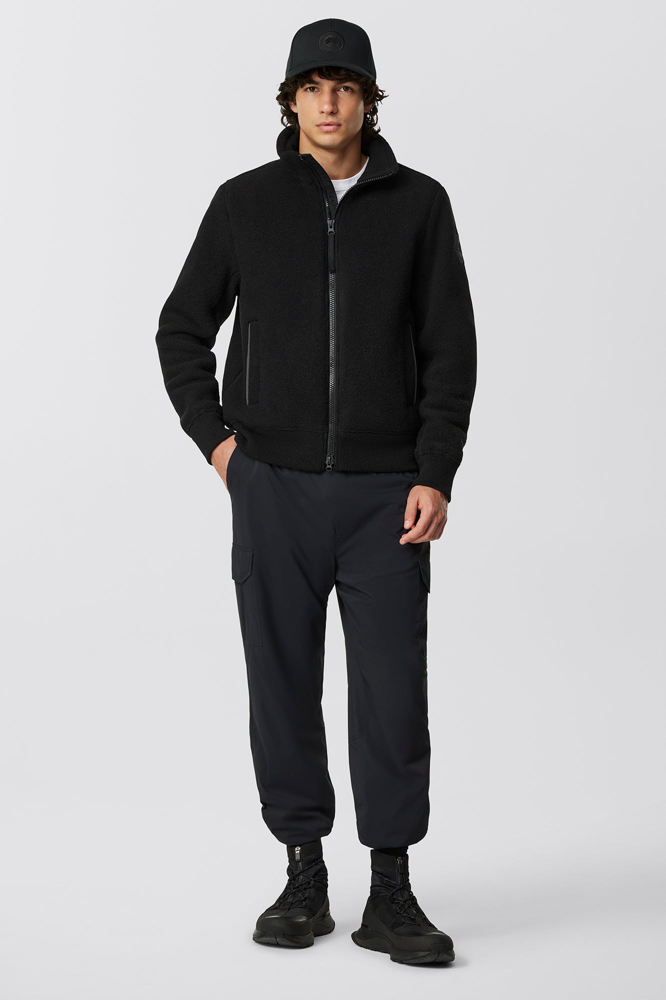Insulated Lawson Fleece Jacket - Black
