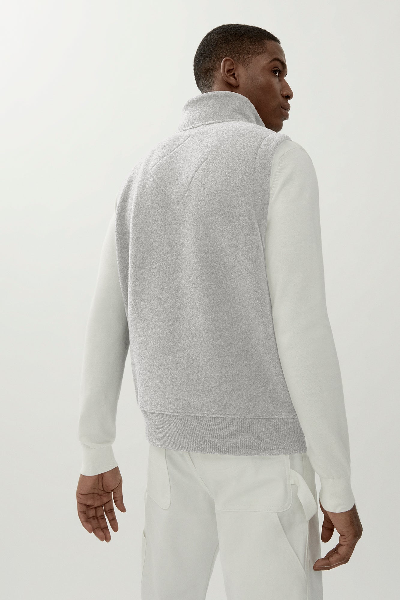 Mersey Vest Kind Fleece HUMANATURE (Men) - Greige