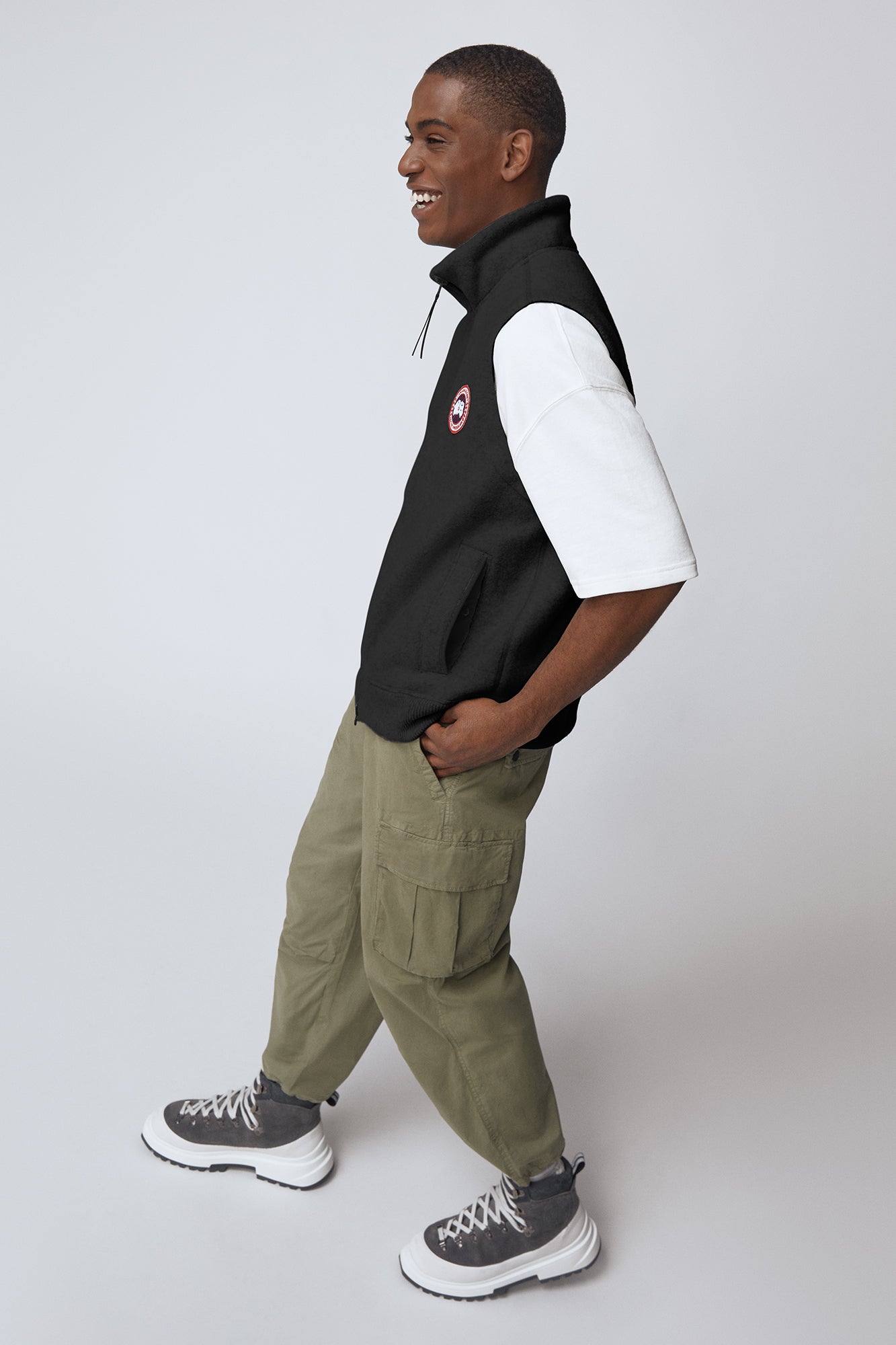 Mersey Vest Kind Fleece (Men) - Black