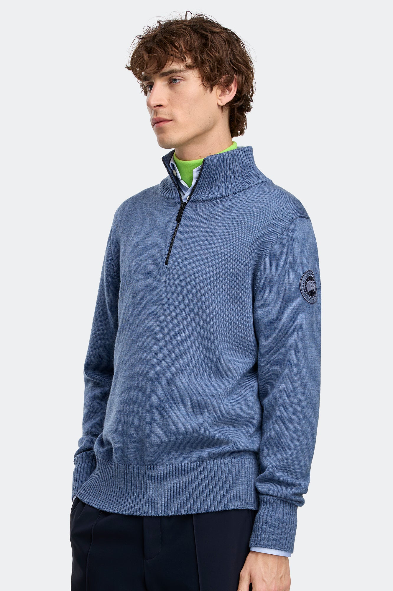 Rosseau ¼ Zip Sweater (Men) - Ozone Blue Heather