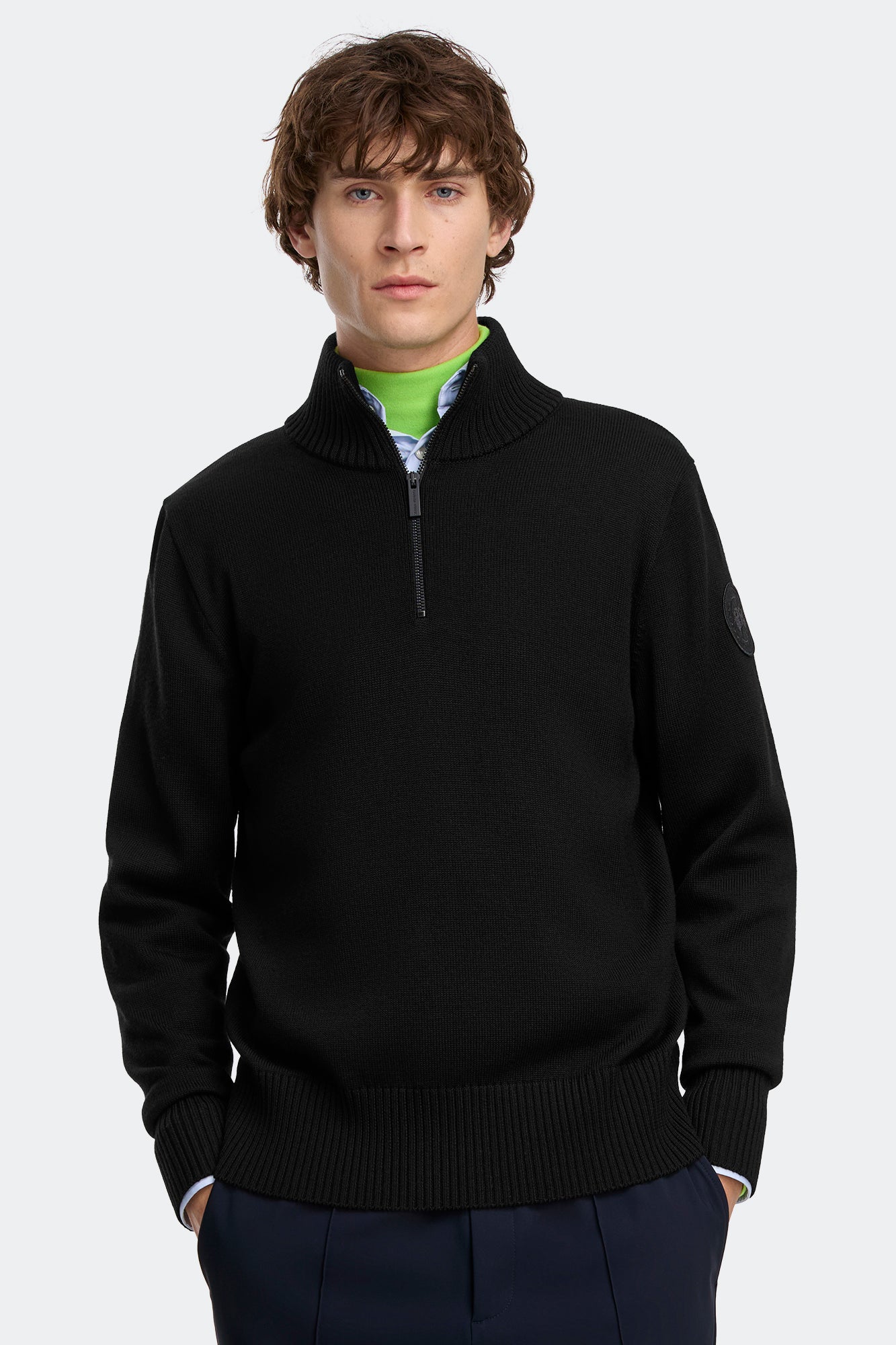Rosseau ¼ Zip Sweater (Men) - Black