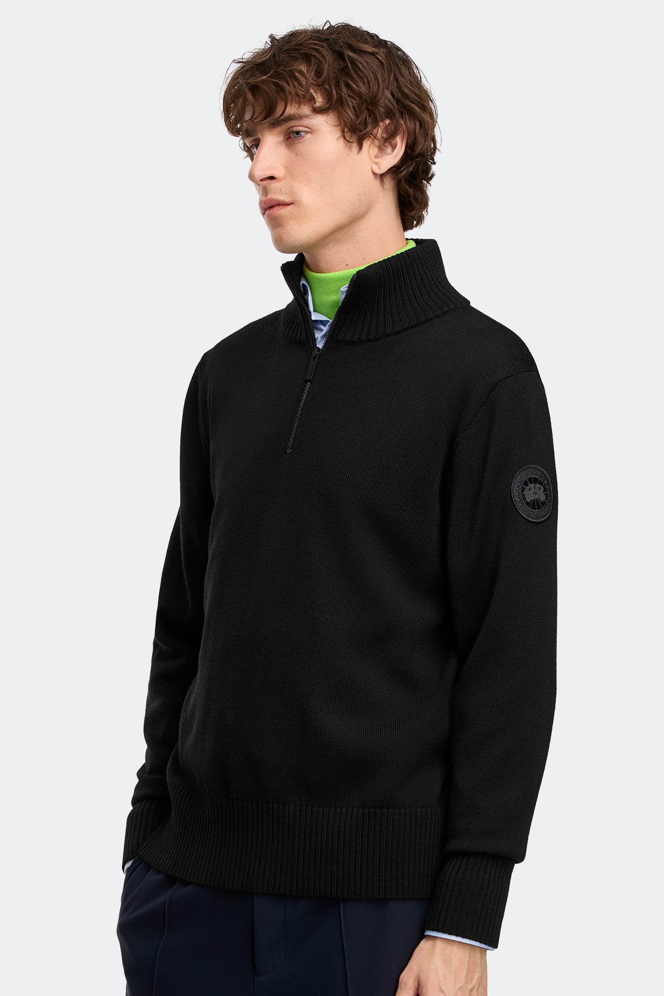 Rosseau ¼ Zip Sweater (Men) - Black
