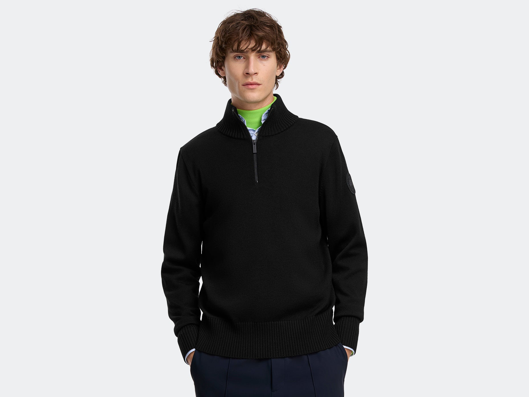 Rosseau ¼ Zip Sweater (Men) - Black