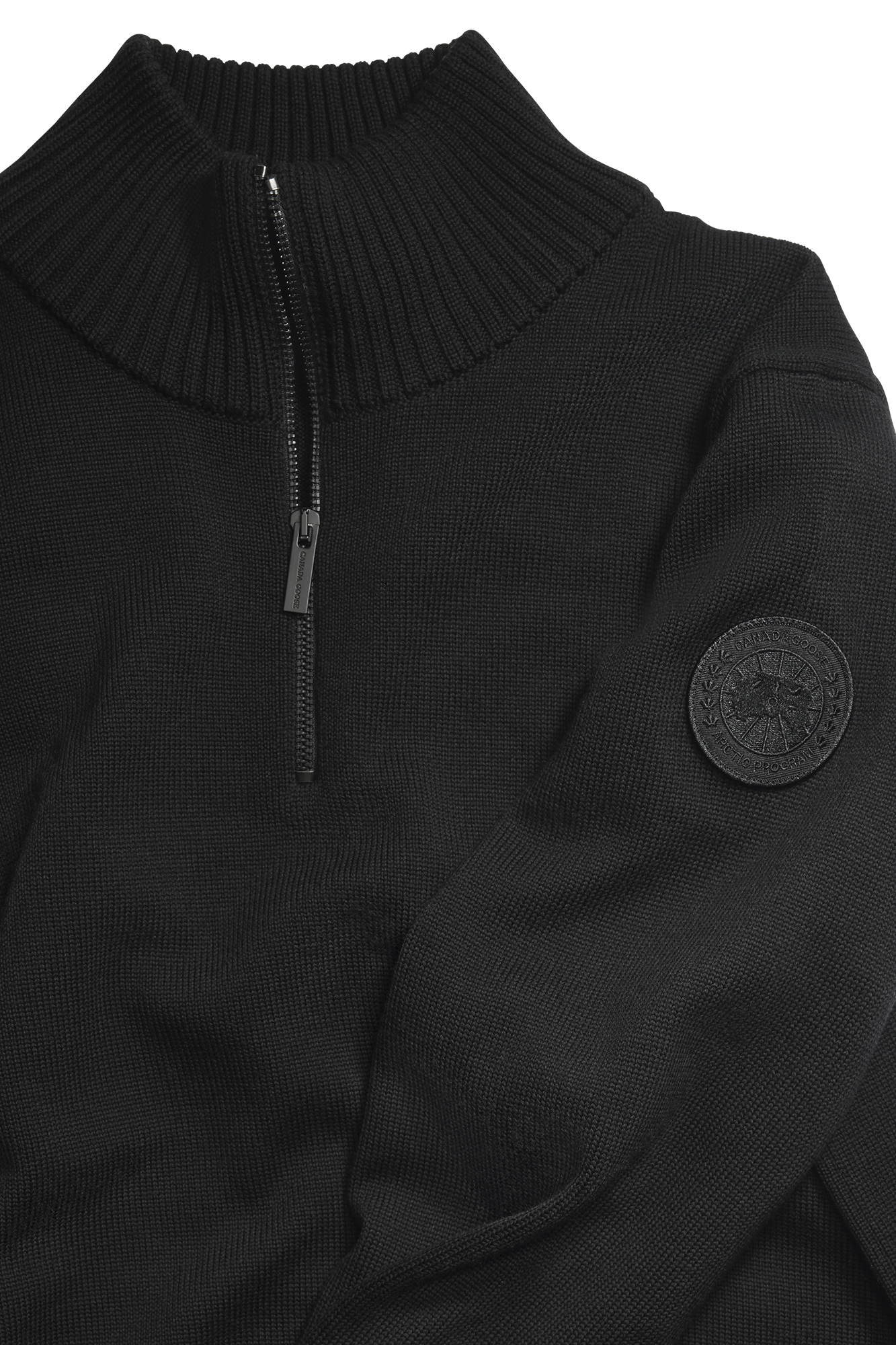 Rosseau ¼ Zip Sweater (Men) - Black - Image 6