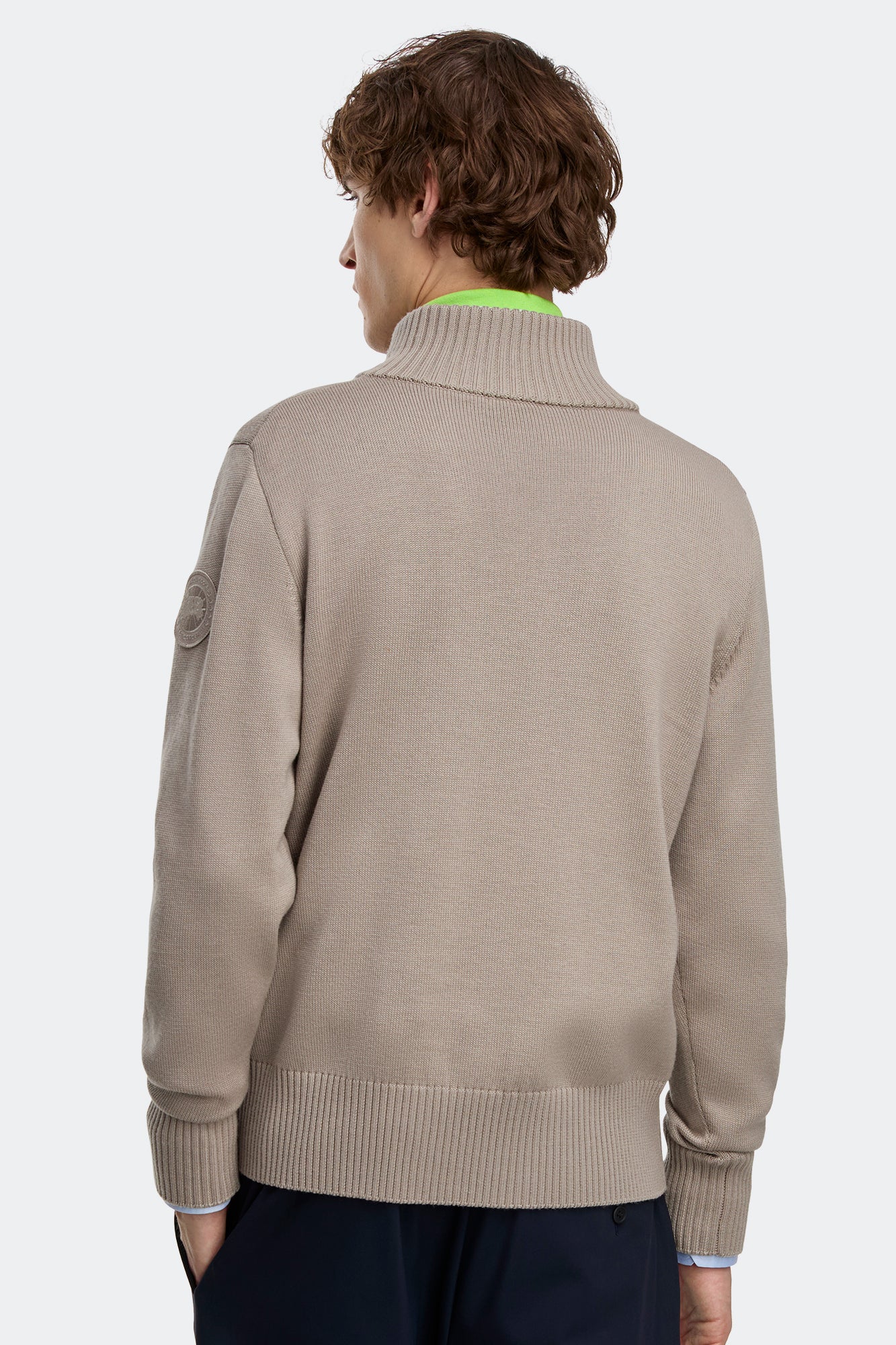 Rosseau ¼ Zip Sweater (Men) - Limestone
