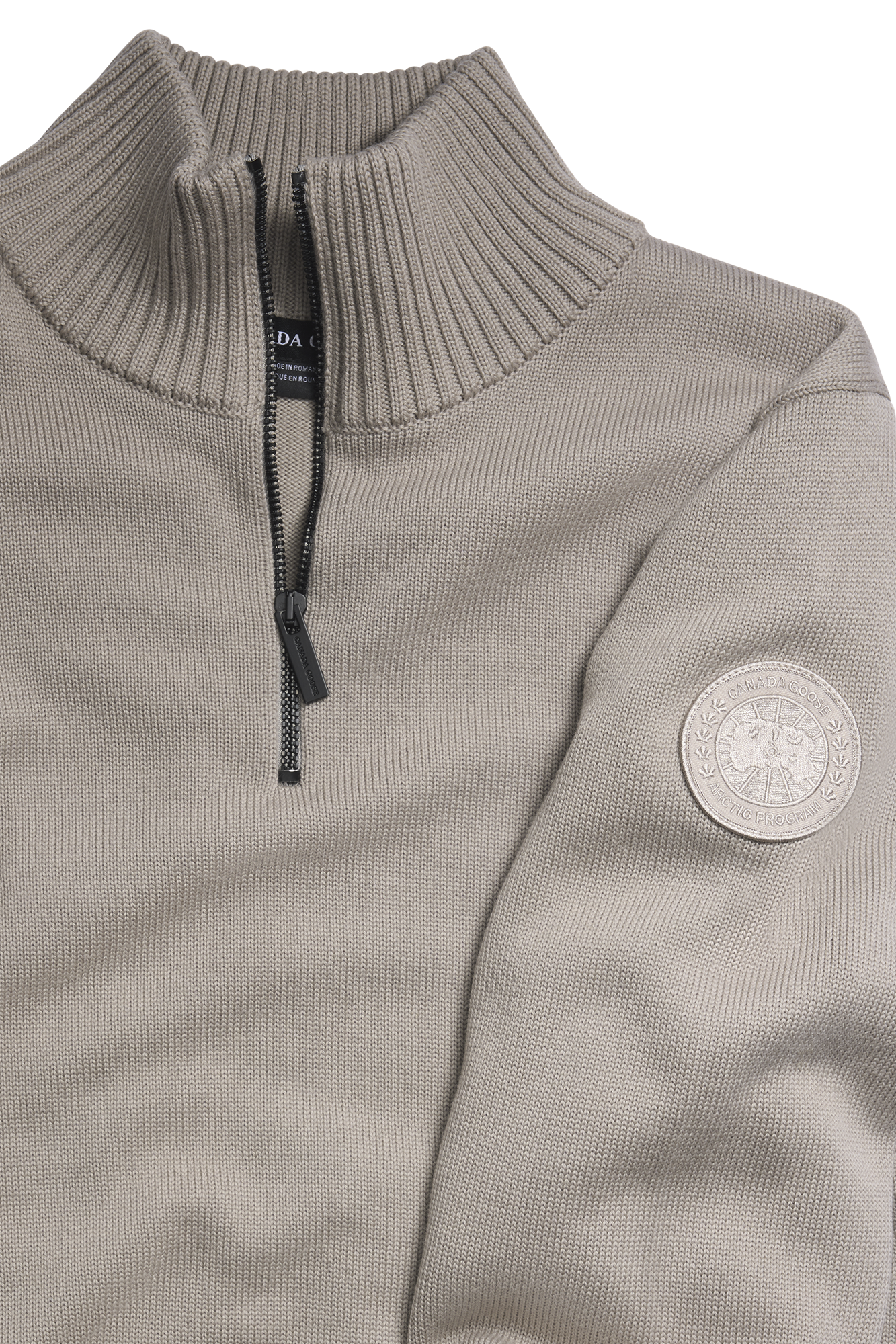 Rosseau ¼ Zip Sweater (Men) - Limestone - Image 6