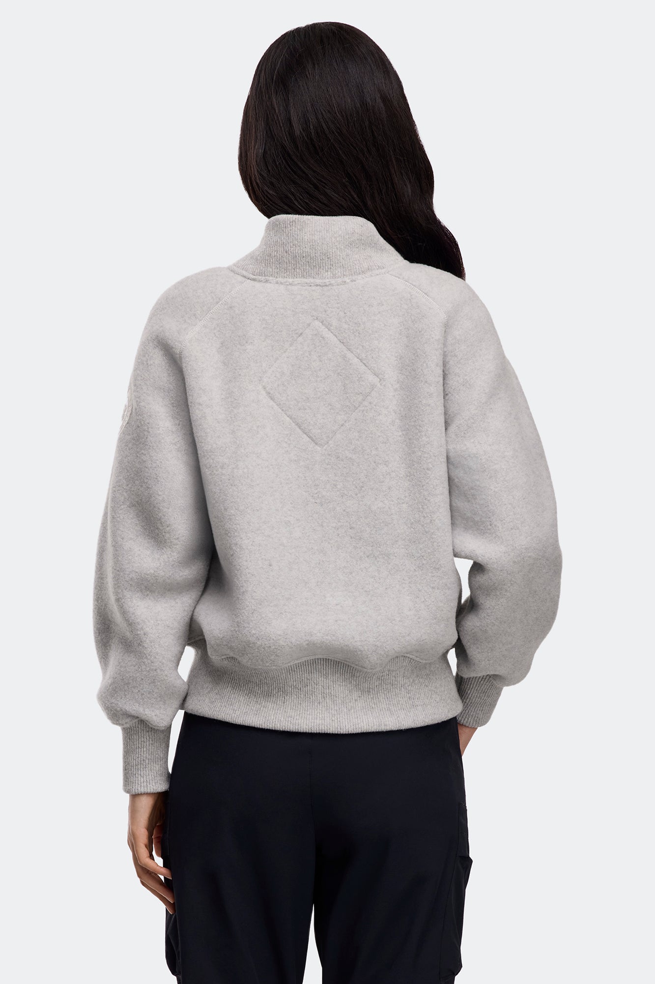 Sierra Fleece Bomber White Label - Silverbirch Heather - Image 4