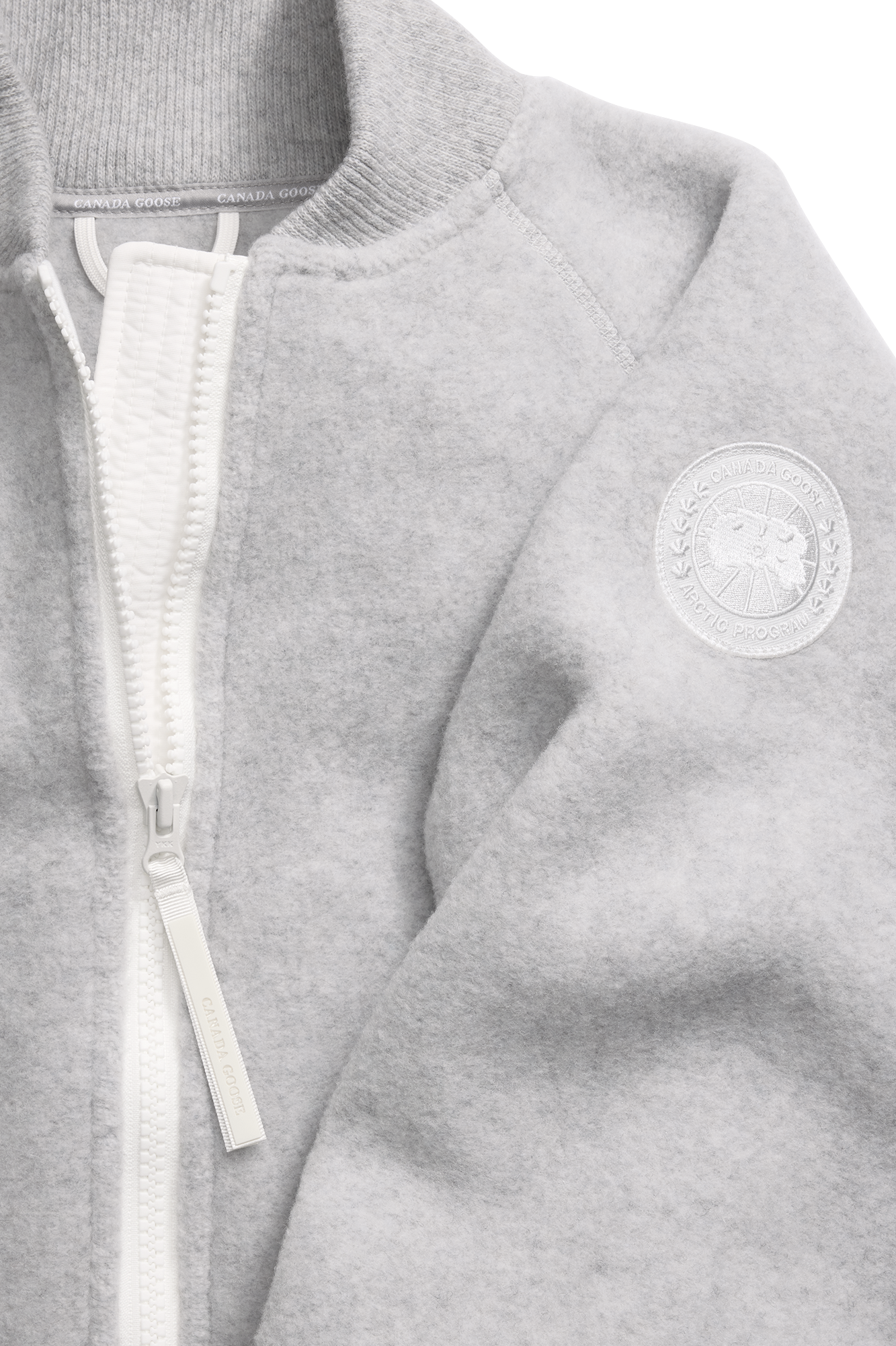 Sierra Fleece Bomber White Label - Silverbirch Heather - Image 6