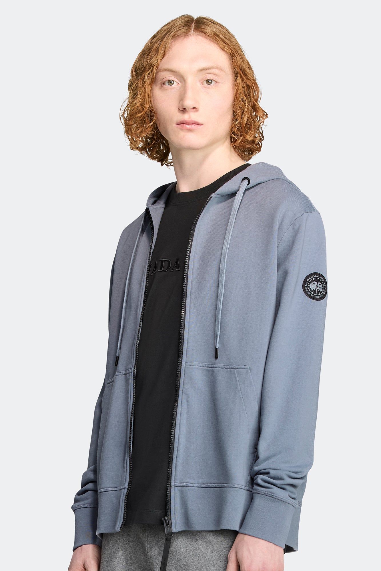 Huron Full Zip Hoodie Black Label (Men) - Light Ozone Blue