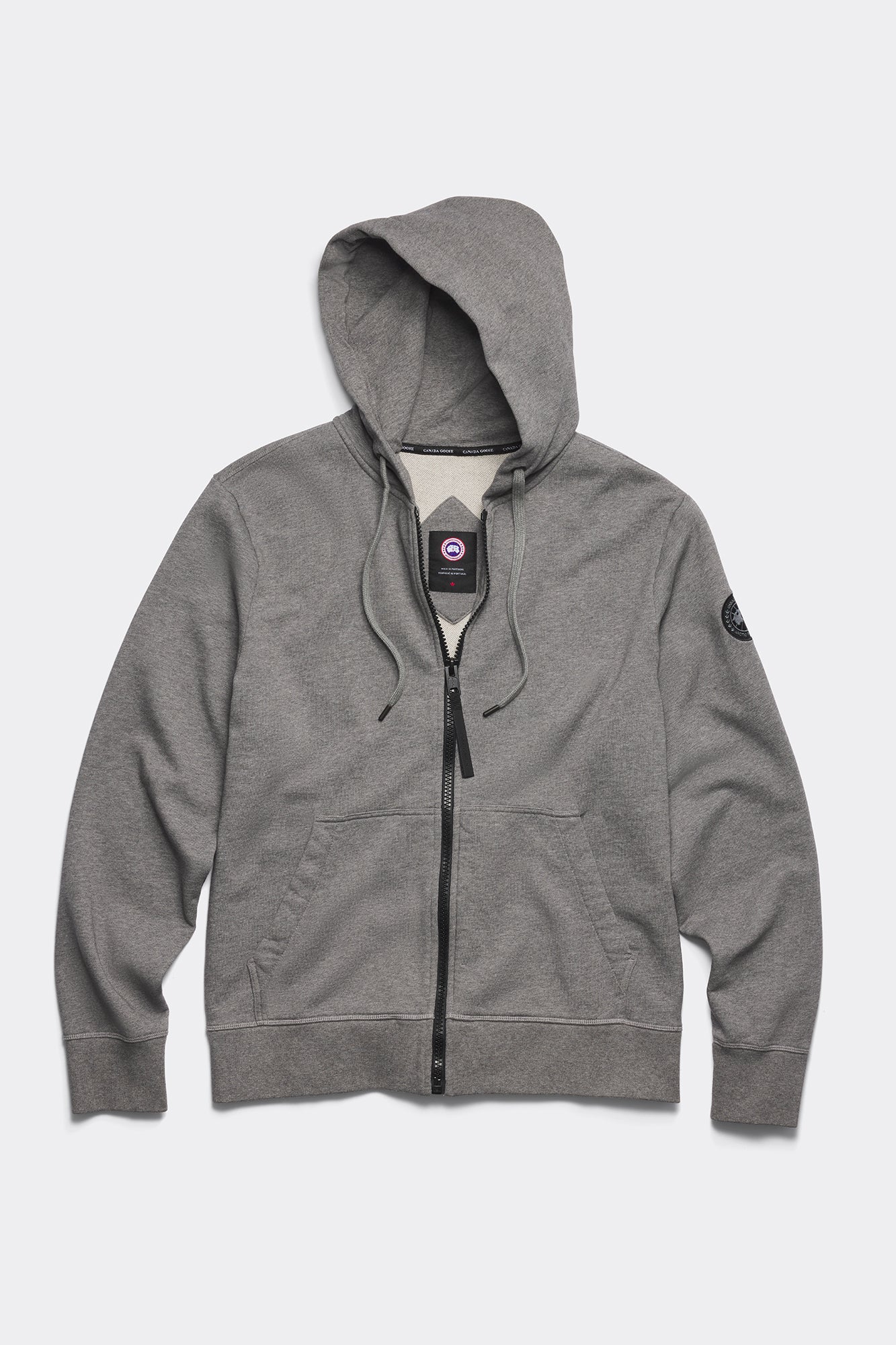 Huron Full Zip Hoodie Black Label (Men) - Stone Heather