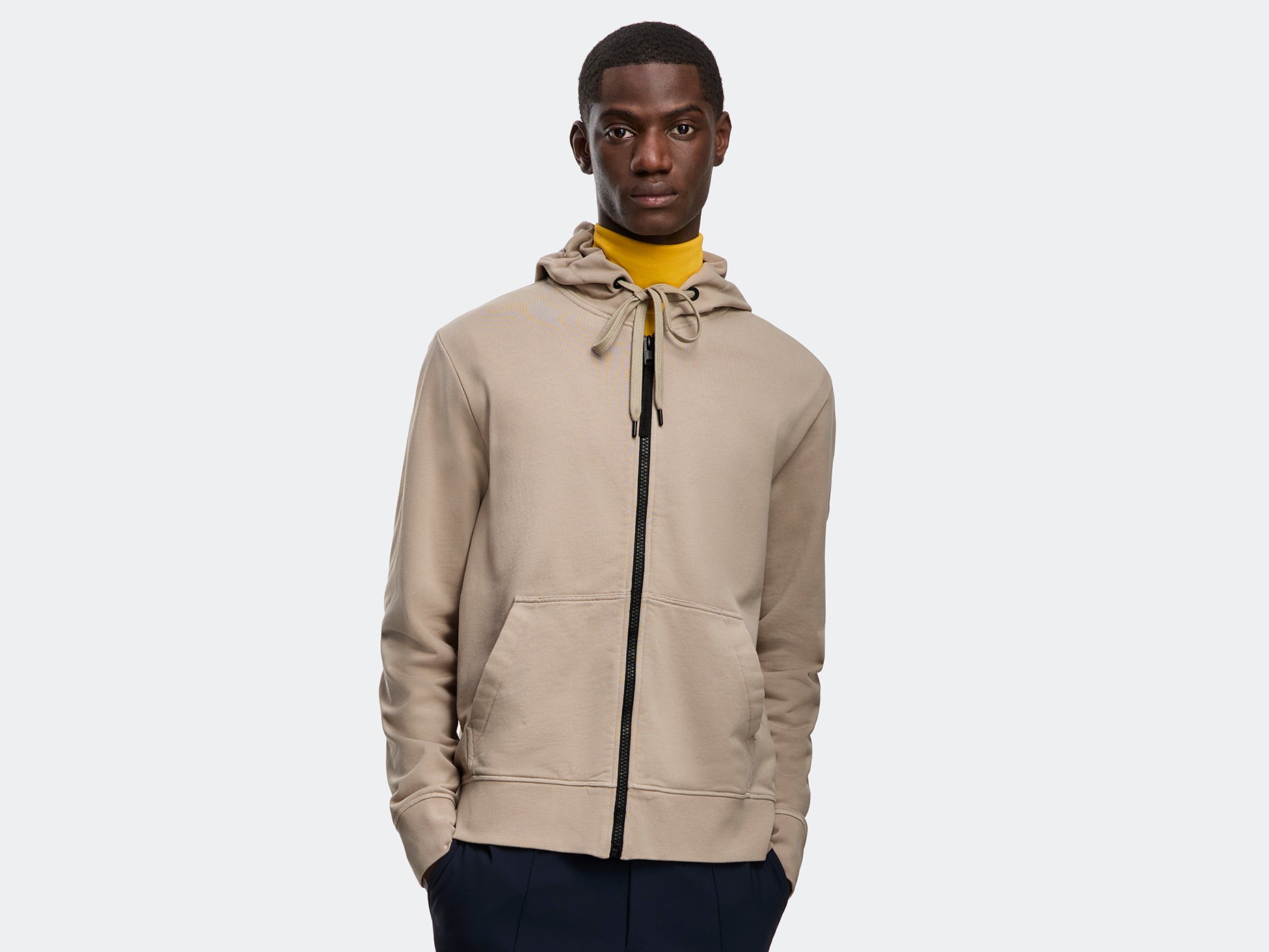 Huron Full Zip Hoodie (Men) - Limestone