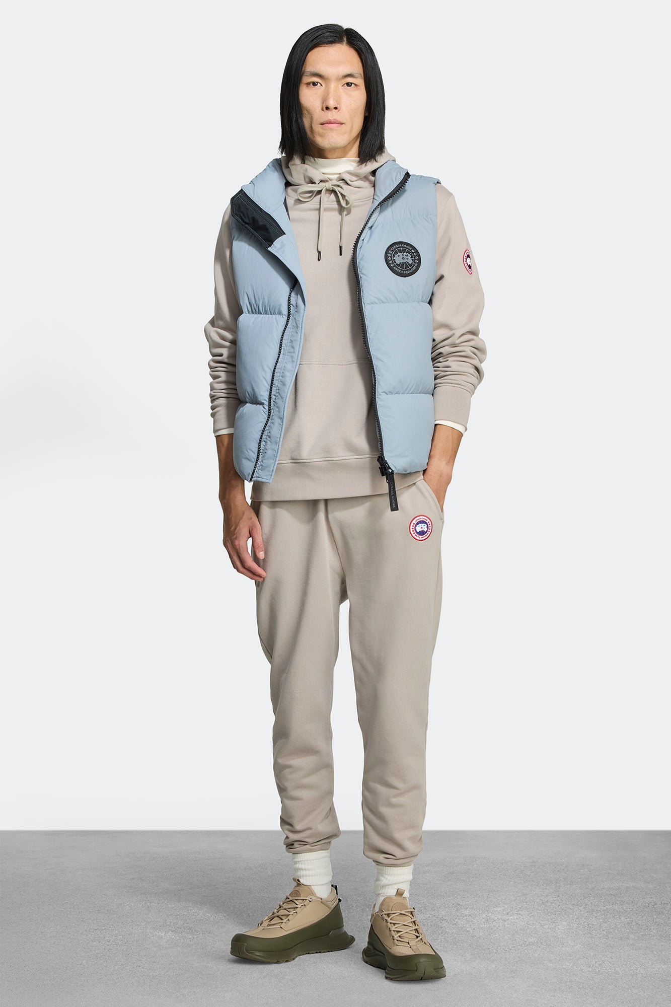 Men's Glacier Trail Sneaker - Tan/Military Green