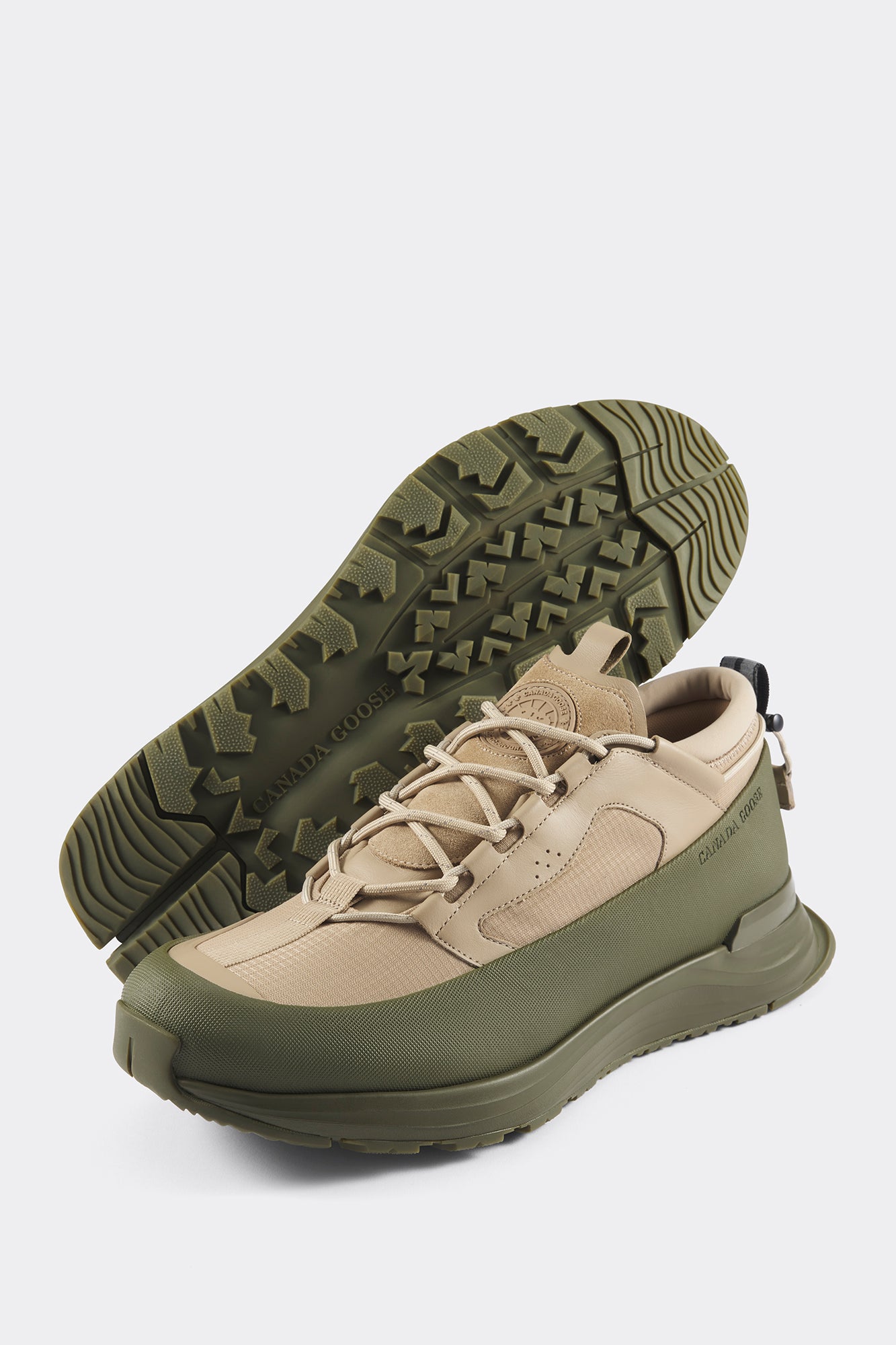 Men's Glacier Trail Sneaker - Tan/Military Green