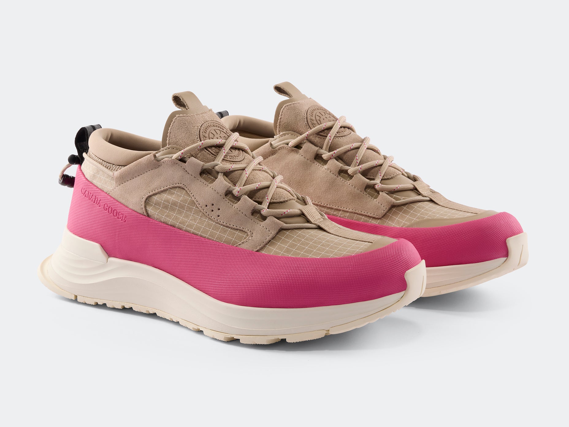 Women's Glacier Trail Sneaker - Dyneema - Tan/Summit Pink