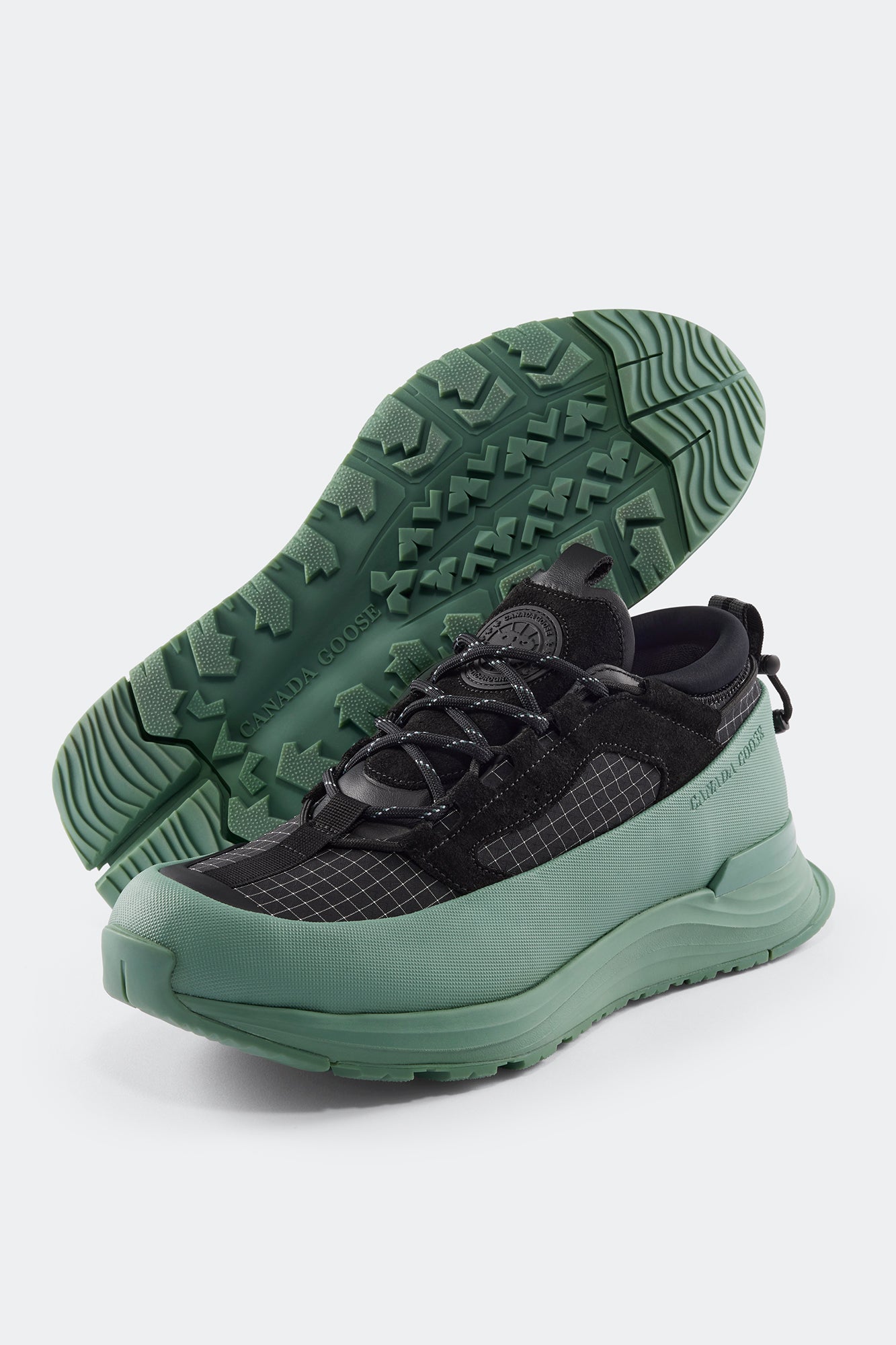 Women's Glacier Trail Sneaker - Dyneema - Black/Washed Green