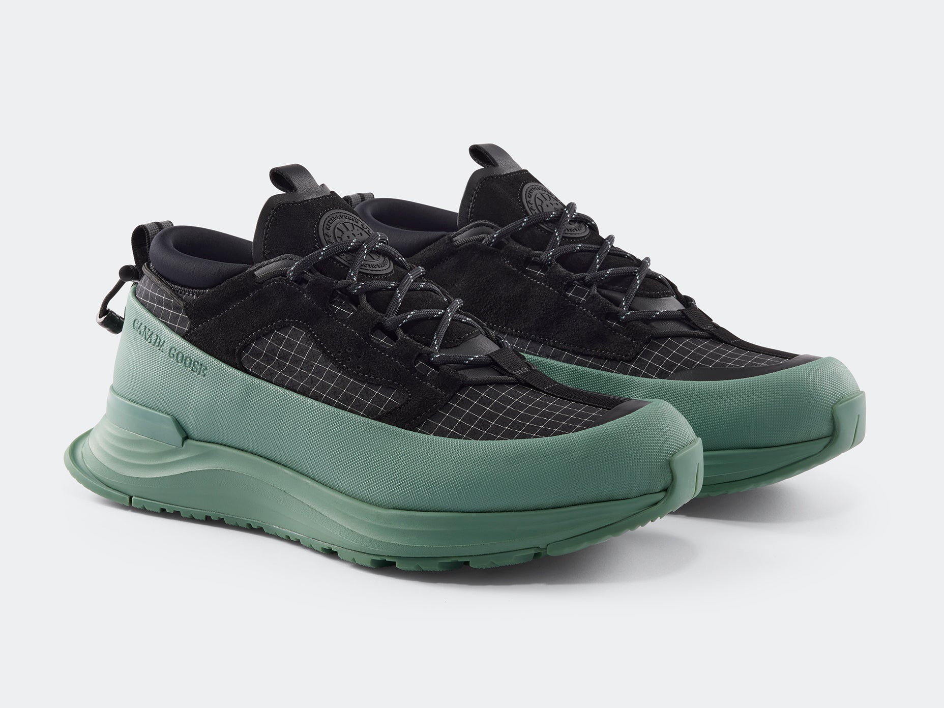 Women's Glacier Trail Sneaker - Dyneema - Black/Washed Green