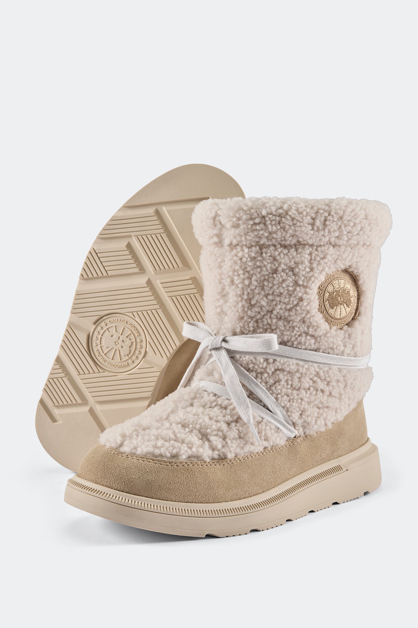 Demma Shearling Puffer Boot - Linen
