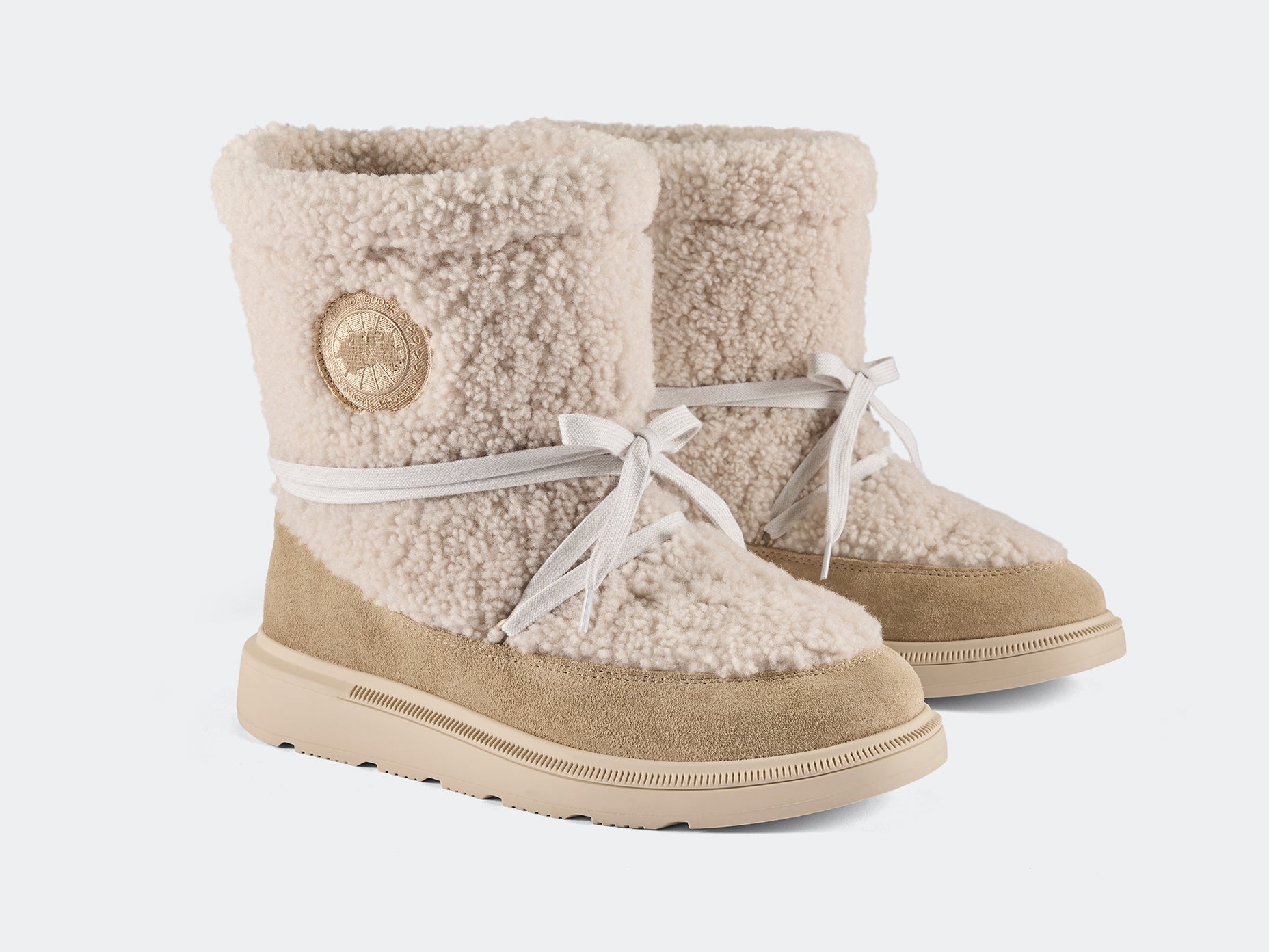 Demma Shearling Puffer Boot - Linen