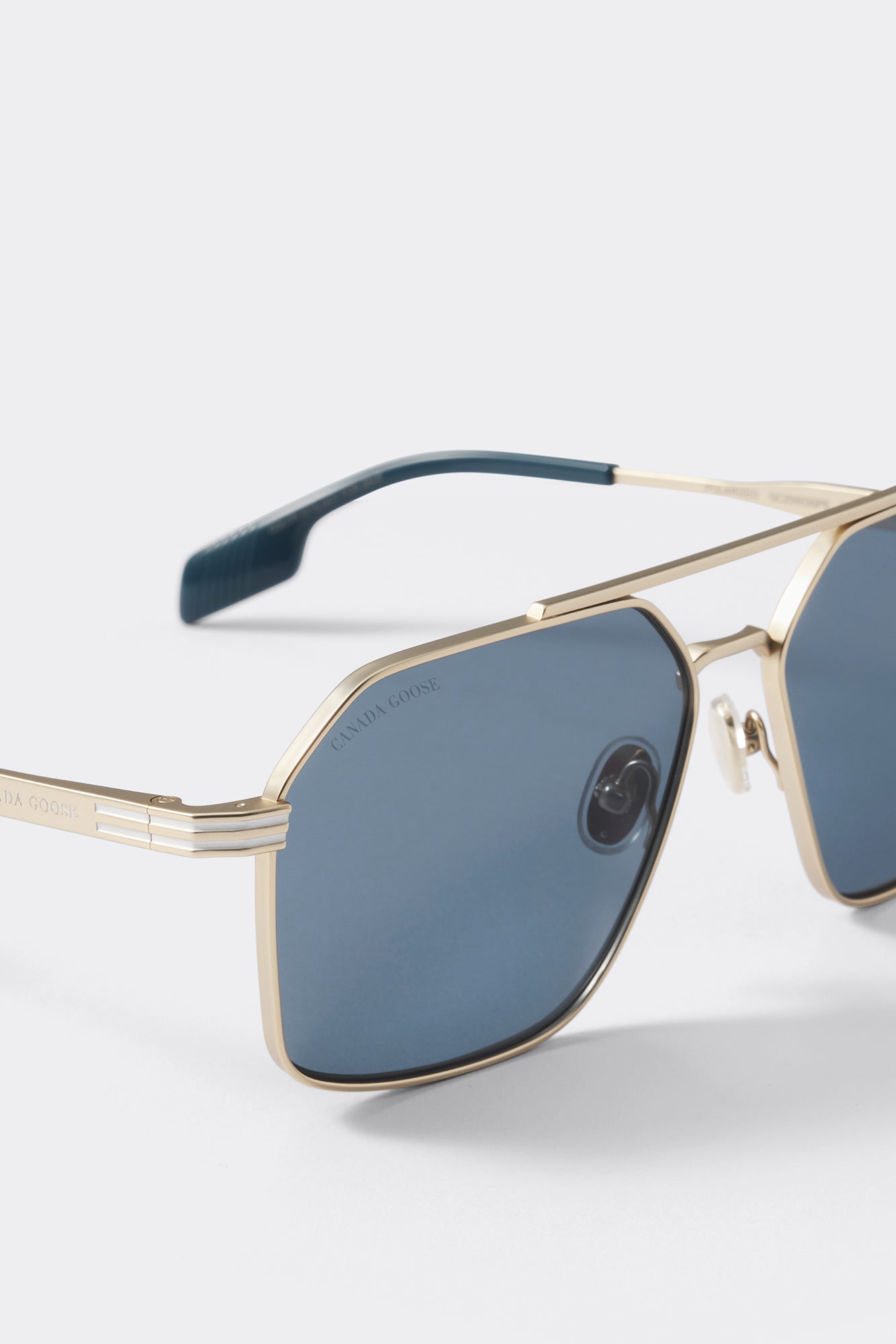 Moraine Sunglasses (Men) - Matte Gold/Blue - Image 3