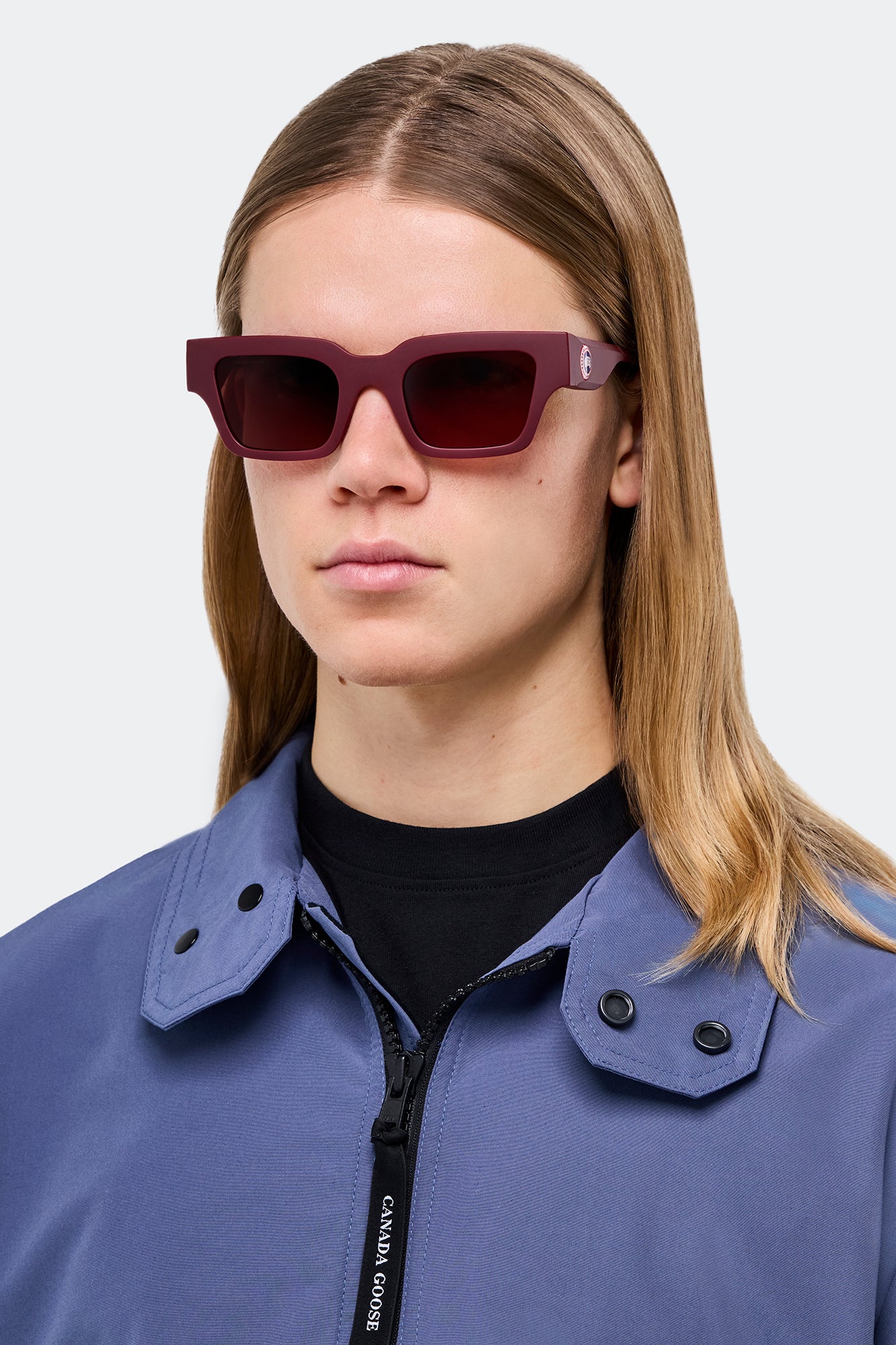 Waddington Sunglasses - Matte Burgundy/Light Brown - Image 5