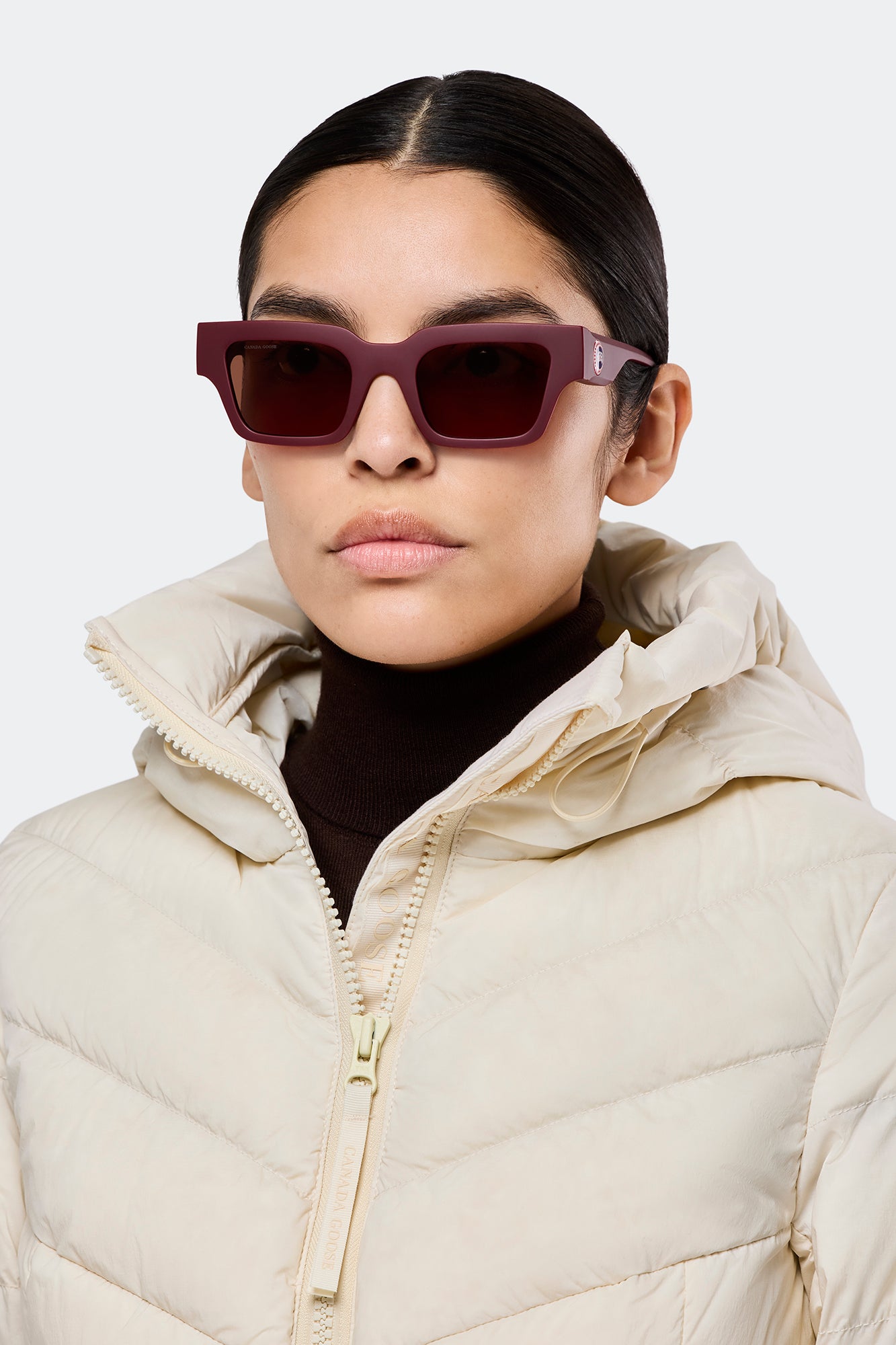 Waddington Sunglasses - Matte Burgundy/Light Brown - Image 6