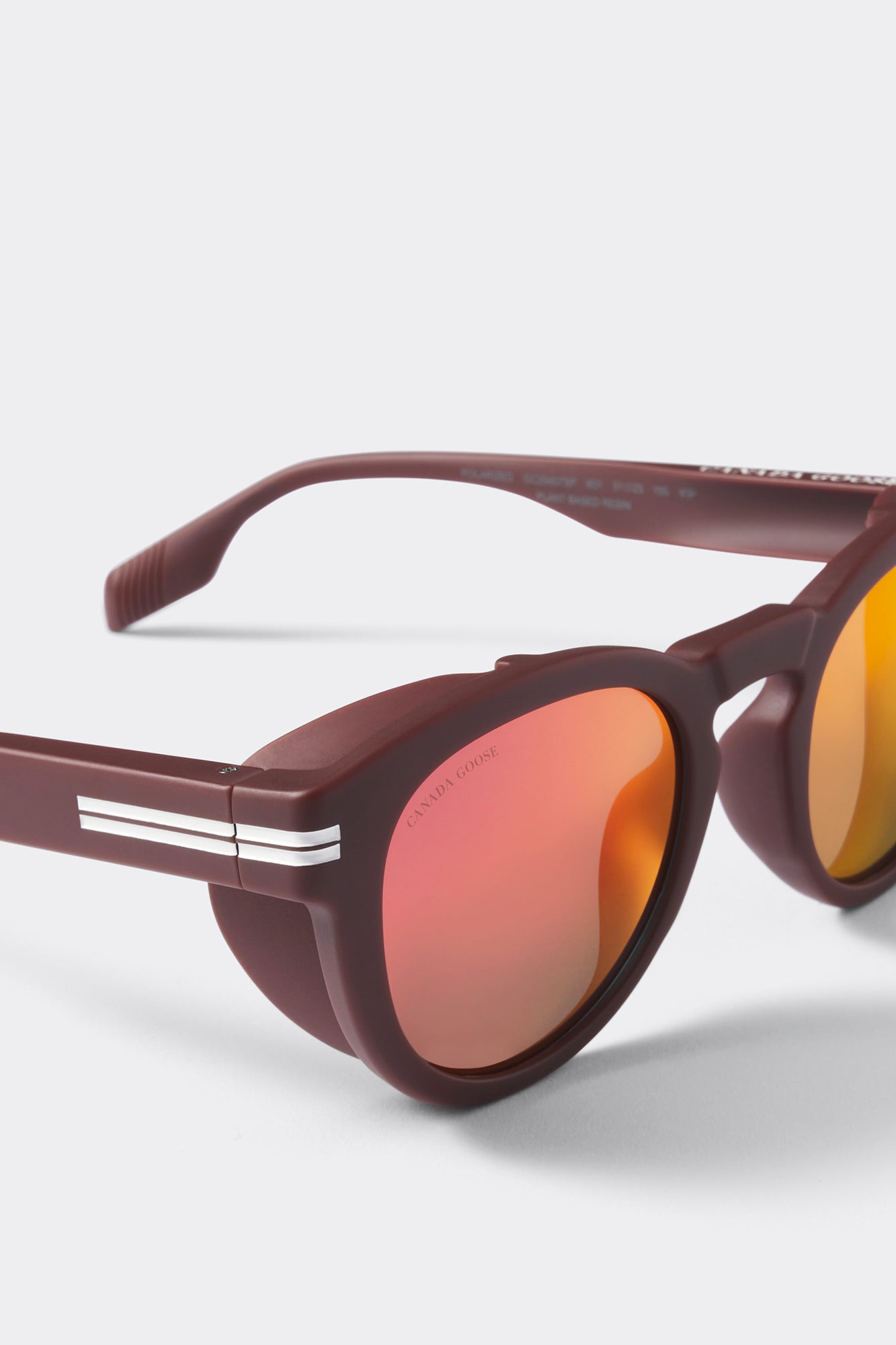 Salar Sunglasses - Matte Burgundy/Grey Flash Red - Image 3